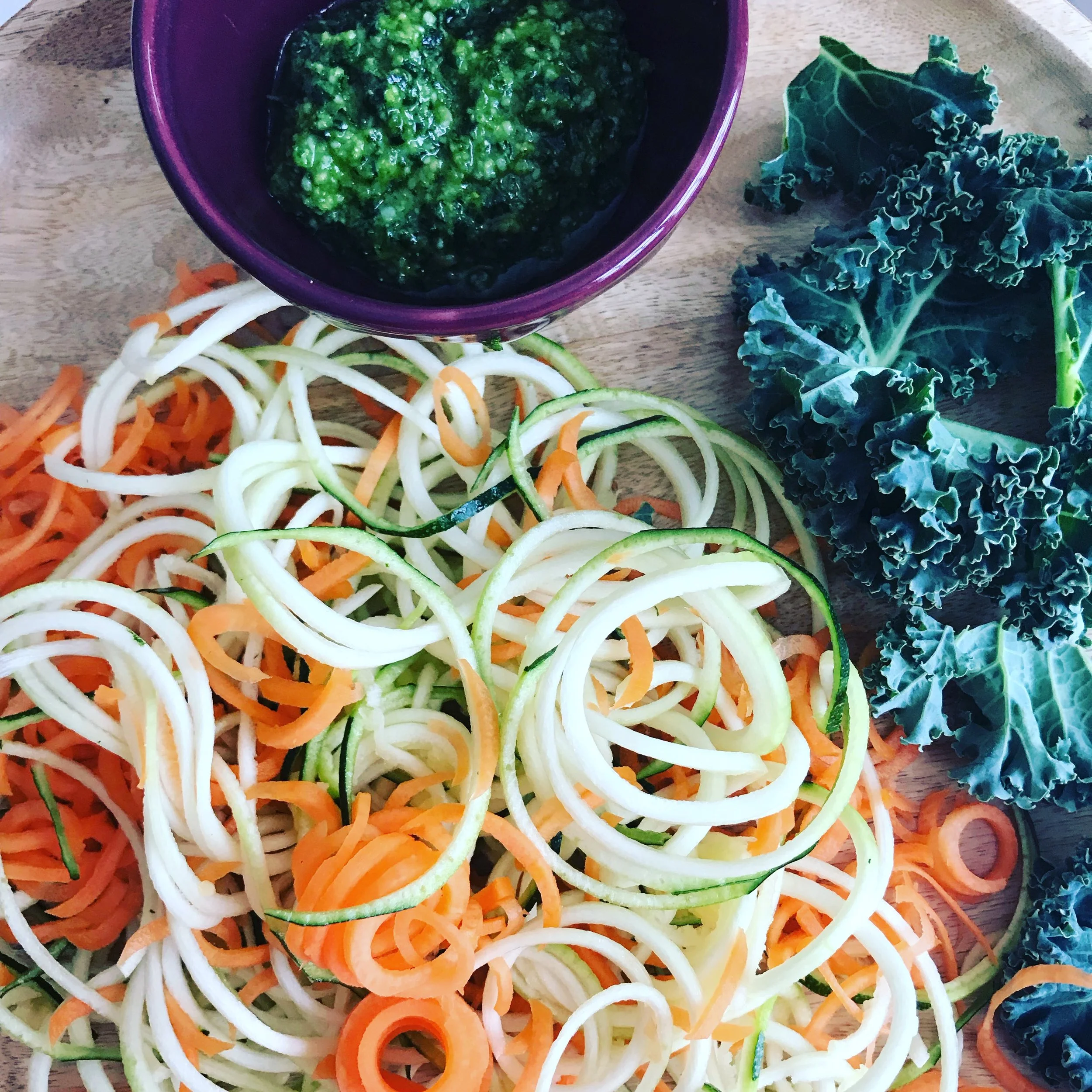 Pesto med gömd grönkål