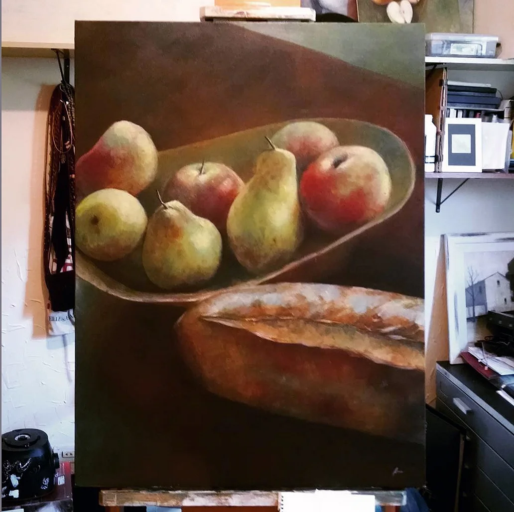 The completed painting, still in my study.