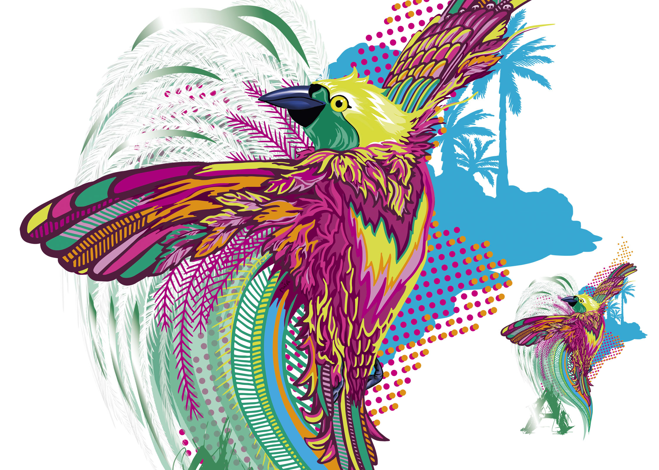 KUNDE: AVEPASO ILLUSTRATION ICON COLLECTION | BIRD SUJET FÜR HOCHWERTIGE T_SHIRT PRODUKTION AUFTRAGGEBER: BLAUPAPIER http://www.avepaso.com