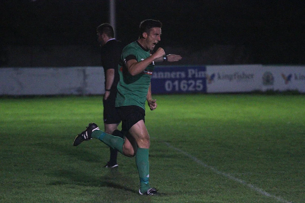 Anthony Trucca wheels away in delight after putting us 2-1 up