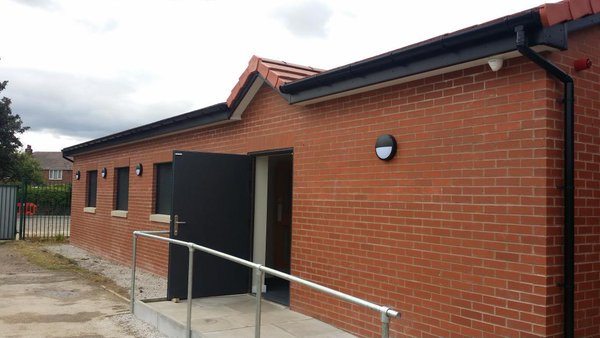 Irlam's new clubhouse - from the outside...