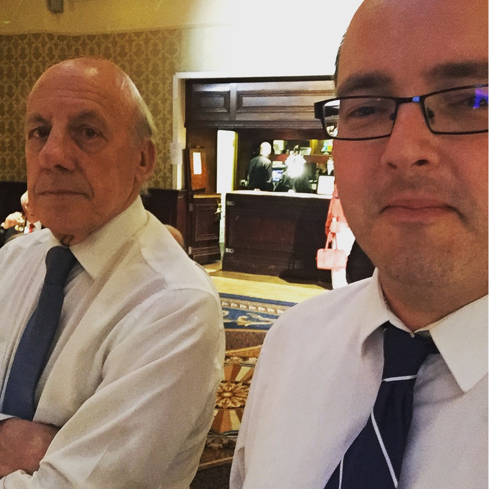 If you want a selfie with the chairman (on the left in the picture), you have to catch him somewhat unawares....