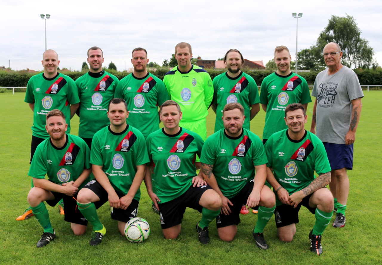 Trevor Howard's XI BACK: Adam Roberts, Clark, Dickin, Piggott, Brocklehurst, Jack, Trevor Howard (manager) FRONT: Ben Roberts, Lindon, Flanagan, Dan Brokenbrow, Woods