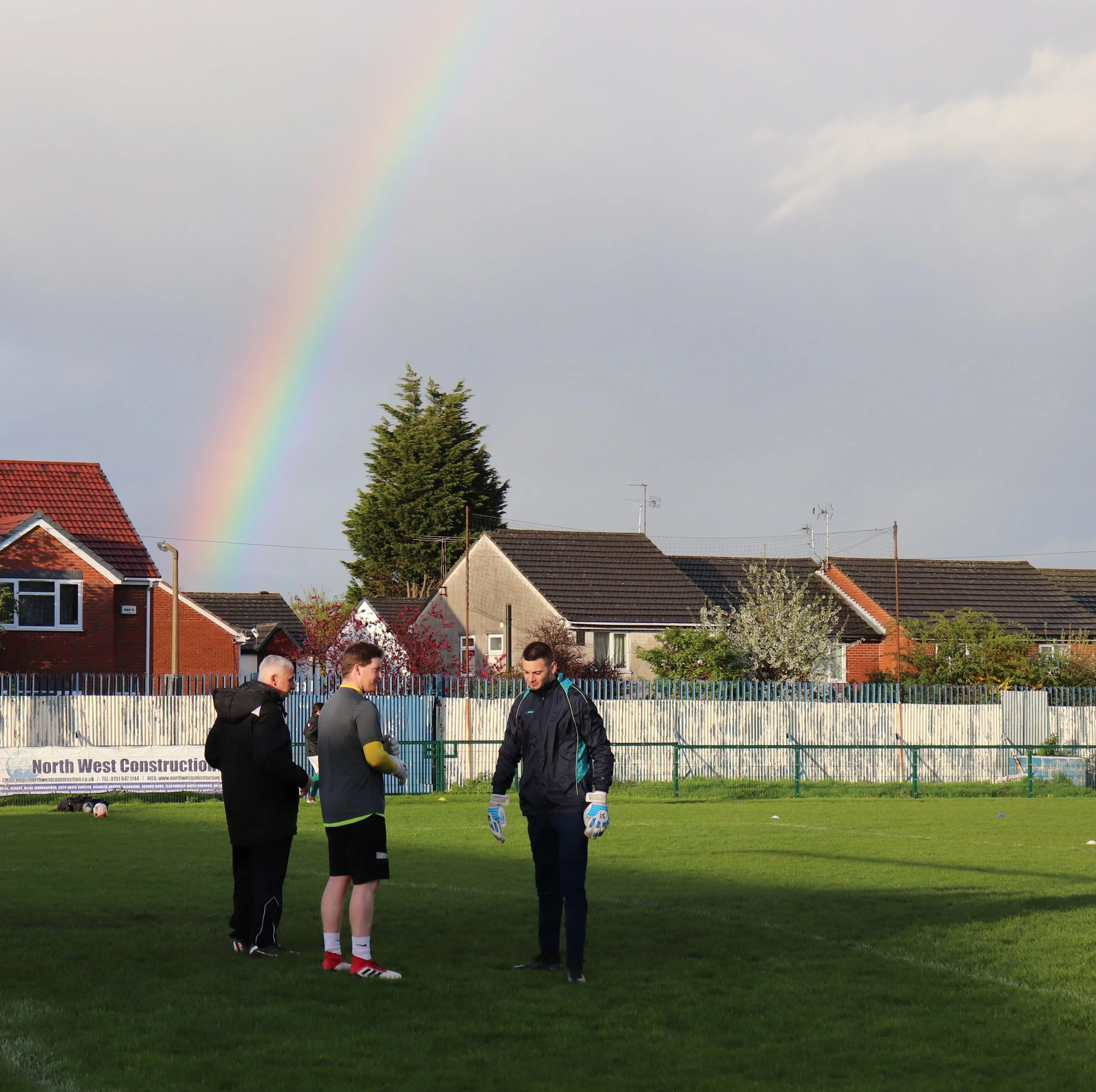 At the end of the rainbow, Mssrs Trucca, Allcock and Whiting. And three points.