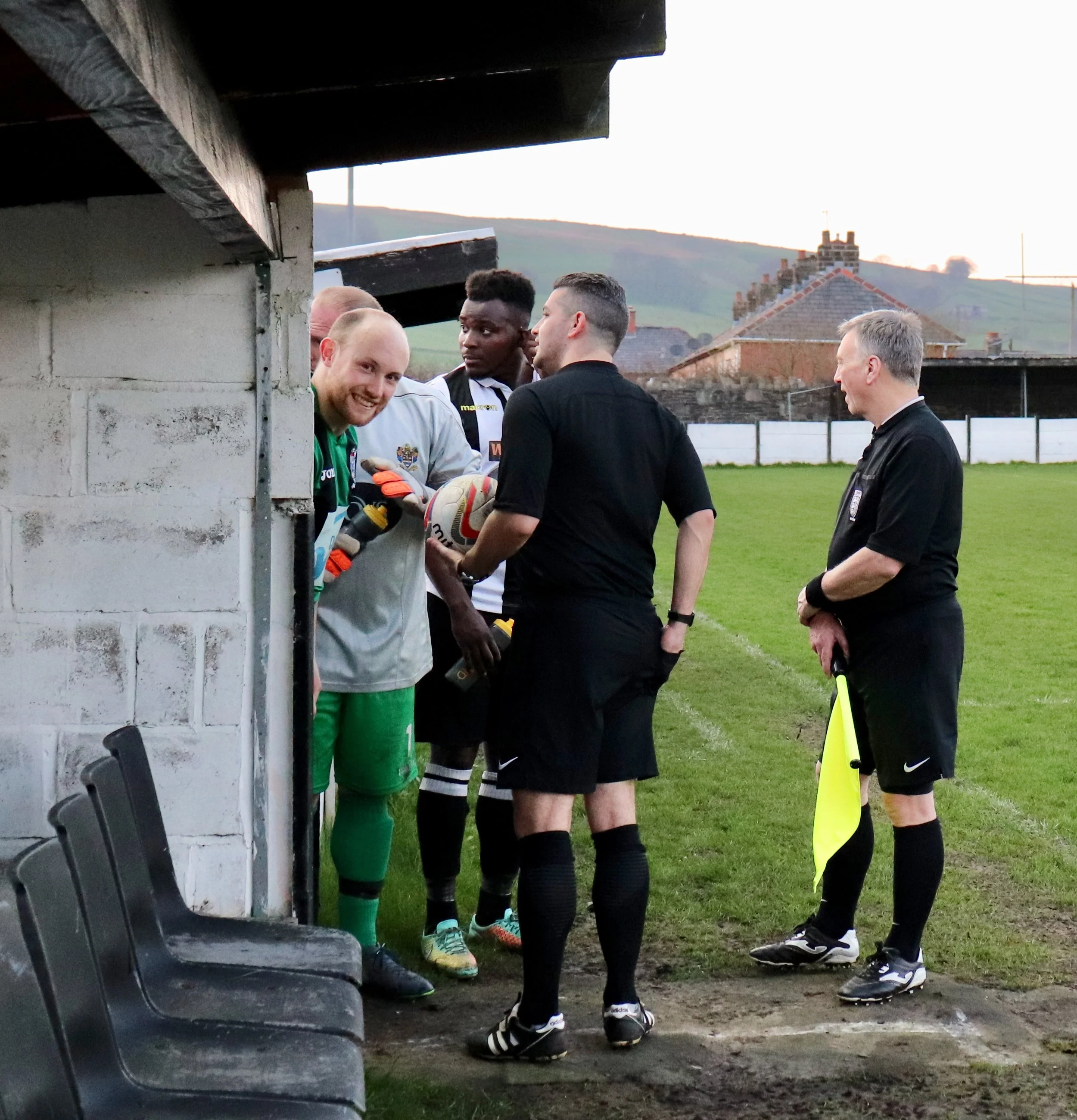 Bacup Borough 1-5 Cheadle Town. Chris Sherrington is happy.