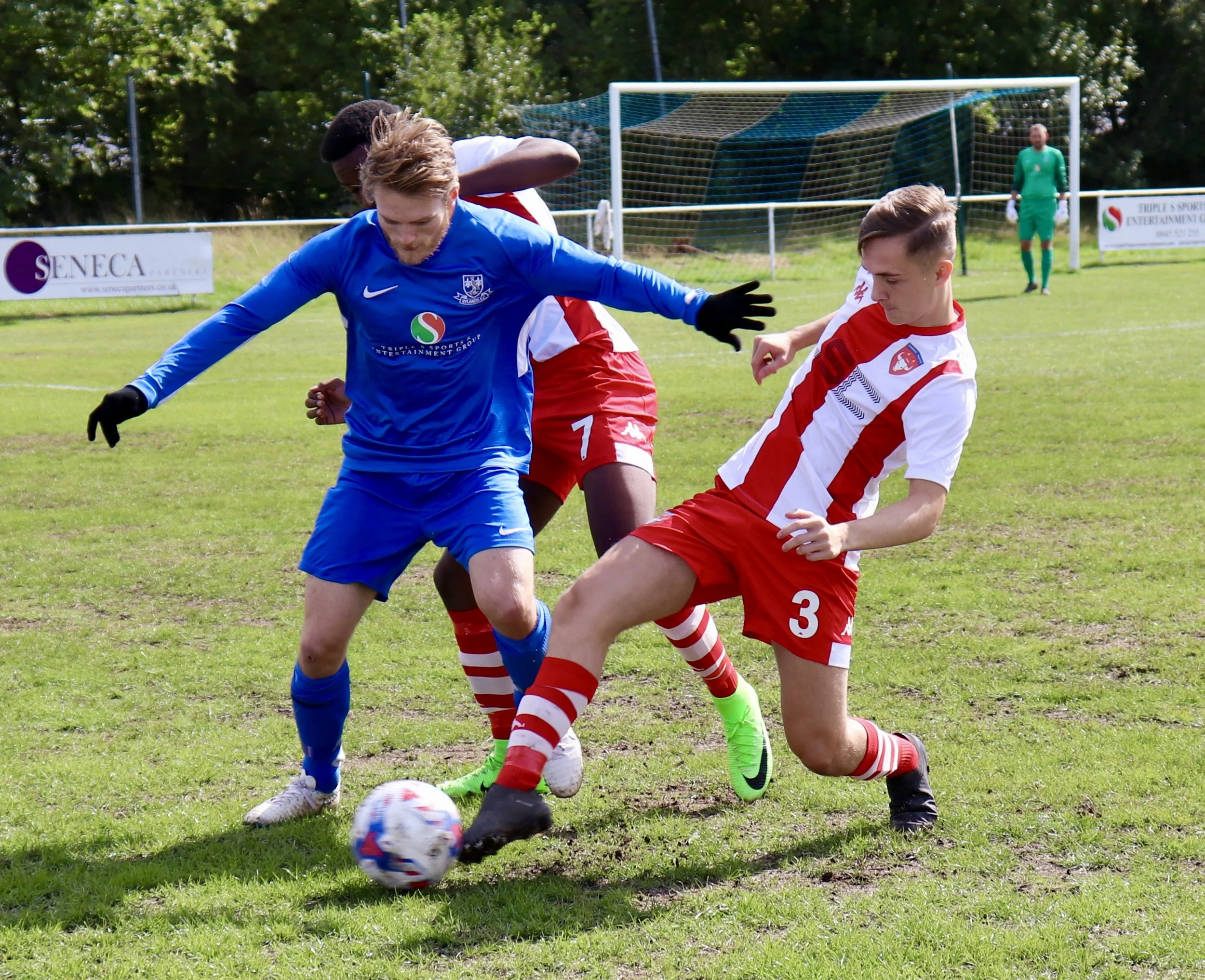 Tom Ratican gets his tackle in