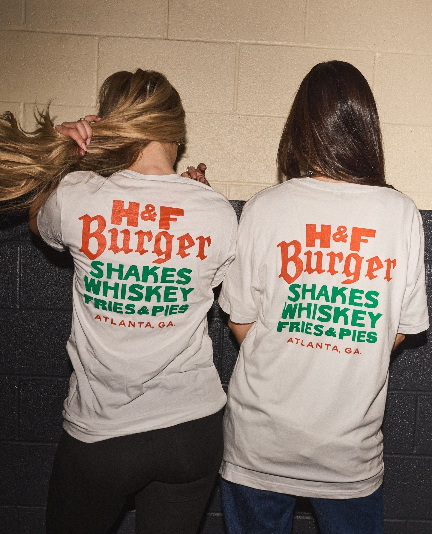 The official uniform of knowing what&rsquo;s good. H+F Burger, front and back.