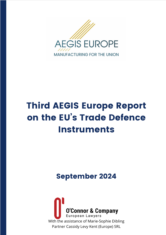 Third AEGIS Europe Report on the EU's Trade Defence Instruments