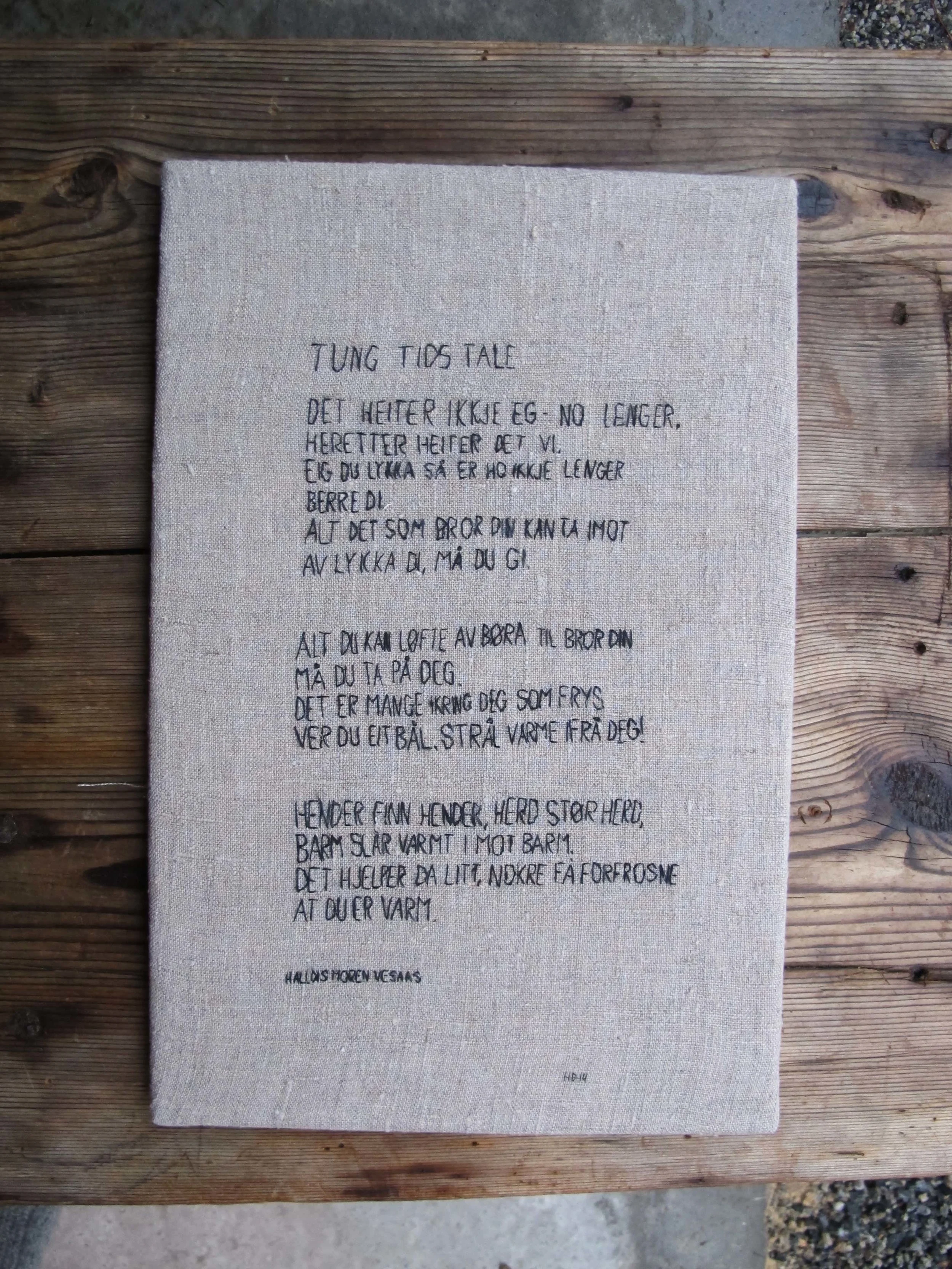 Embroidery and photo by: Heidi Bjørnsdotter Thorvik