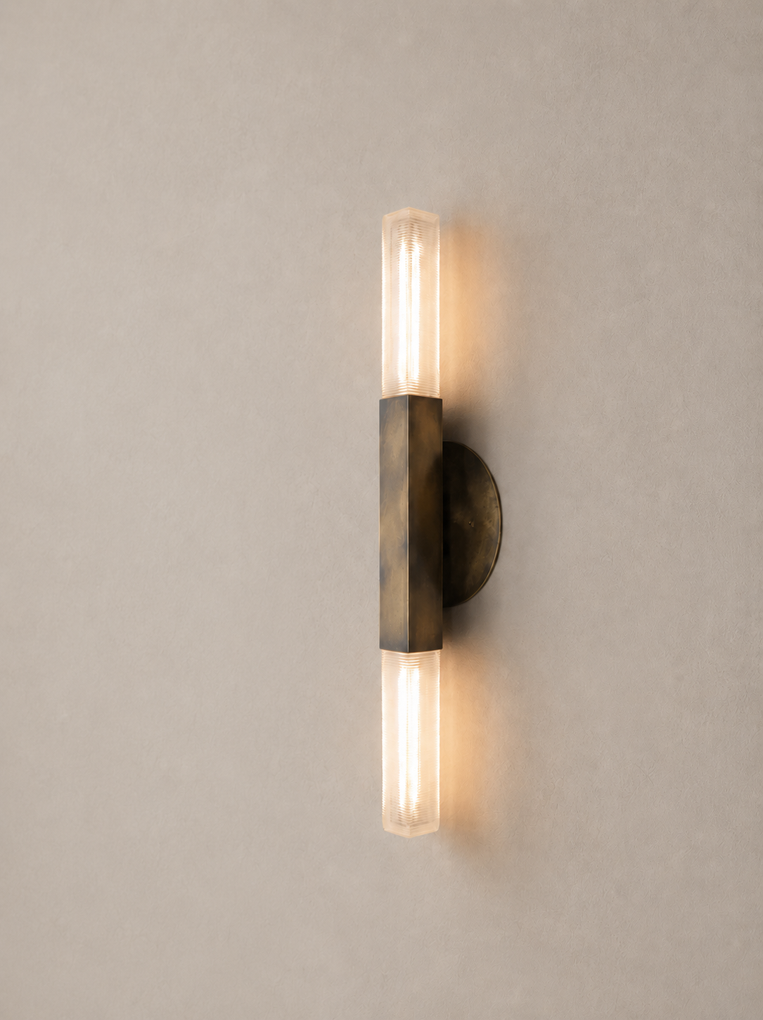Daikon Studio Post Duo Sconce Natural Brass.png
