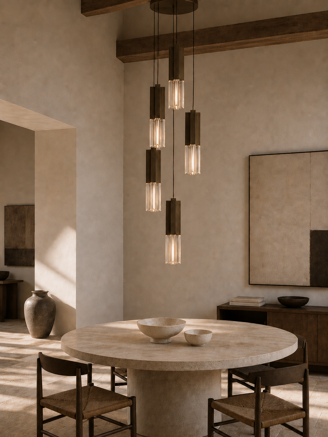Daikon Studio ML% Mini Lens Chandelier Natural Brass dark.png
