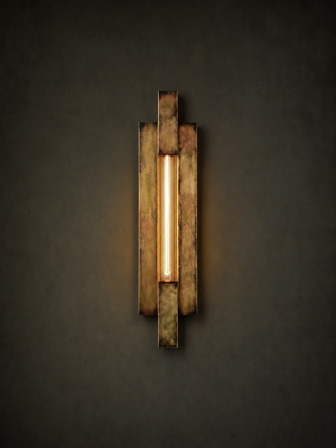 Shoji Sconce in Brass