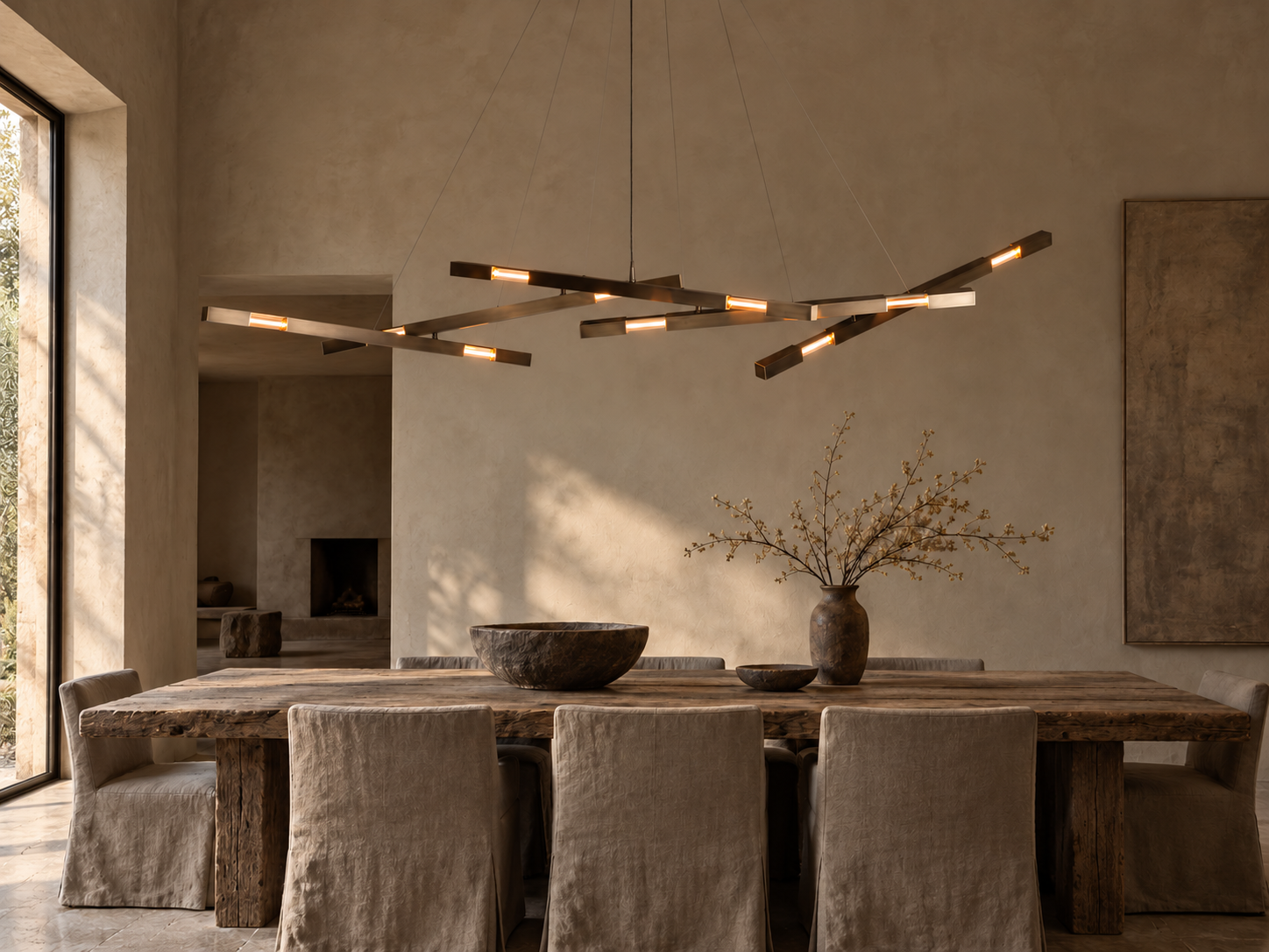 Warm Rustic Dining Room with Sculptural Chandelier.png