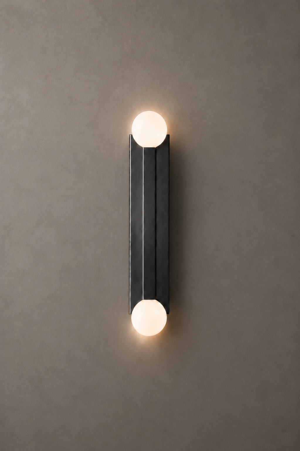 Daikon Studio Double Fisher Sconce XL Onyx Black Wax.png