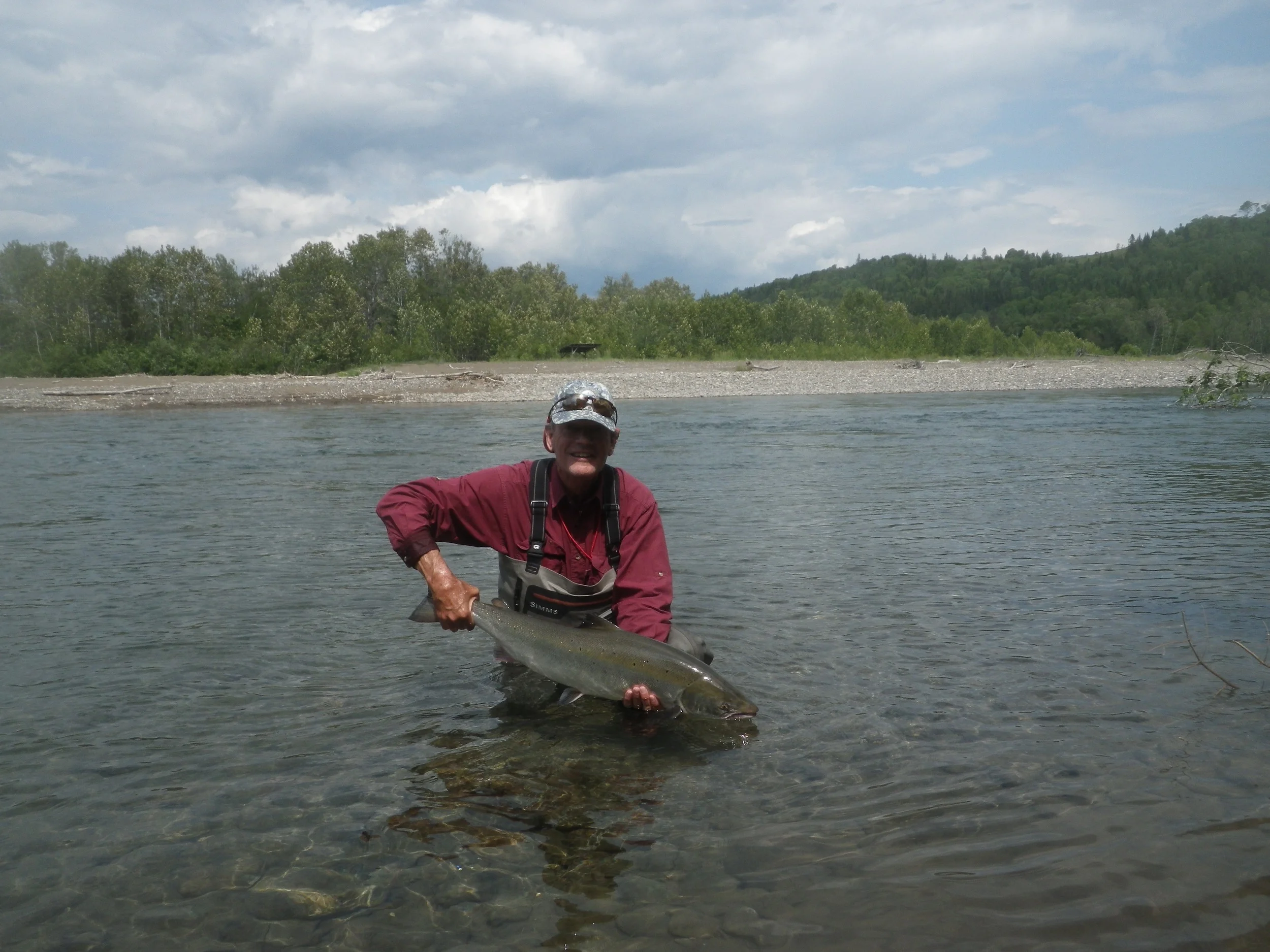 Ron Brenneman with a great fish from the Petite Cascapedia ,Nice fis Ron!