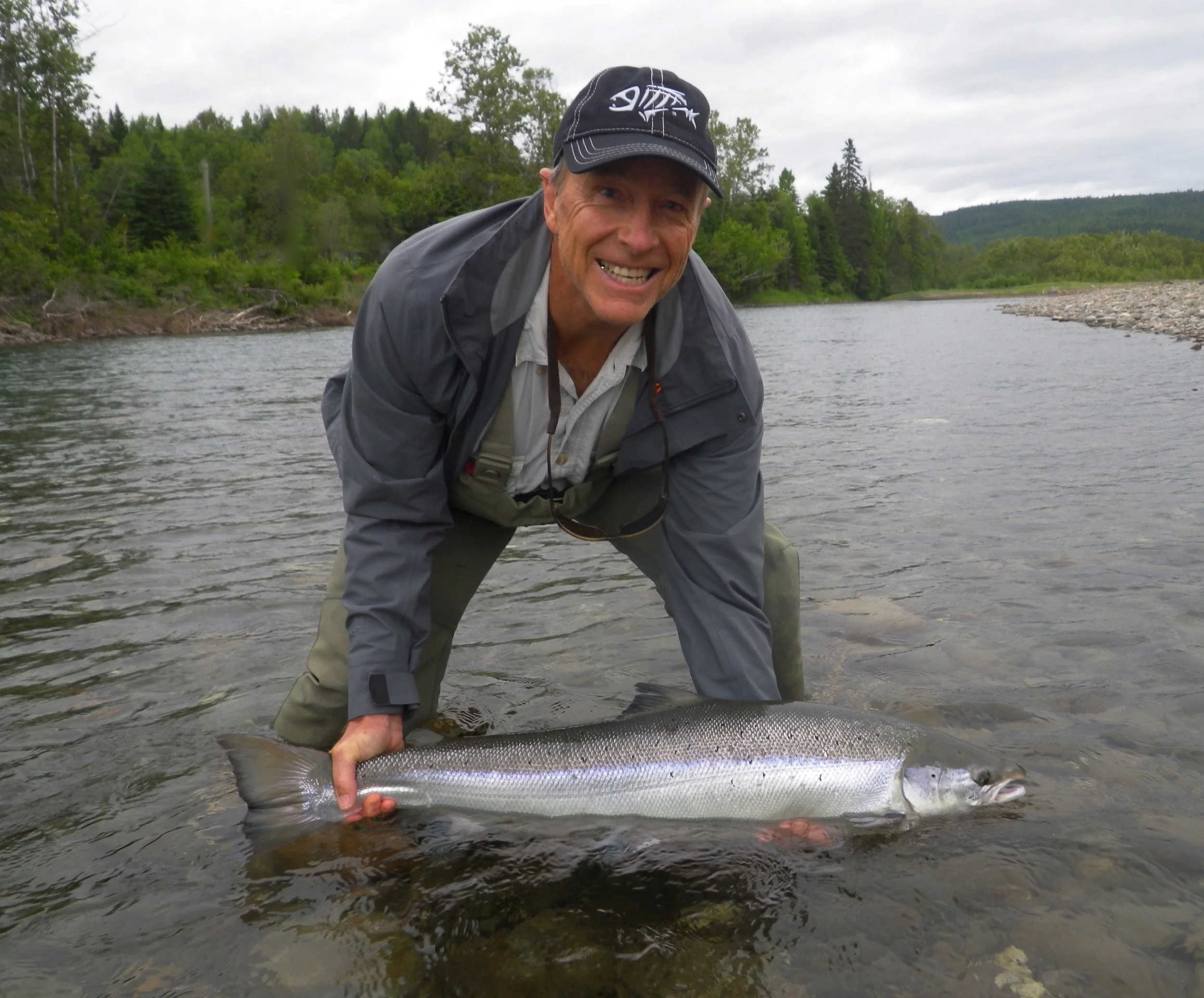 Bruce Campbell came all the way from Australia, Congratulations Bruce on your first Atlantic Salmon!