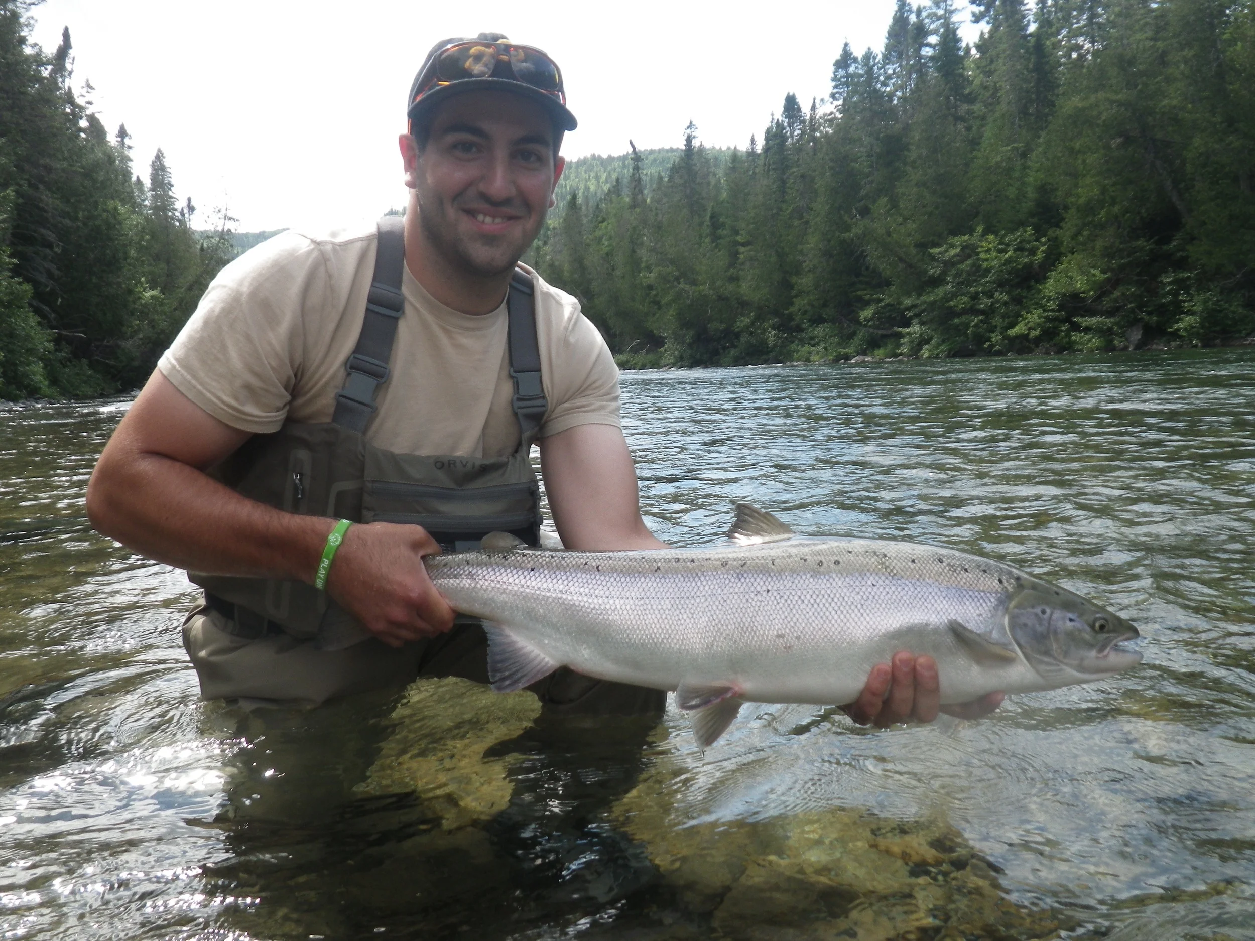 Jake Porcello with his first Atlantic Salmon salmon, great fish Jake!