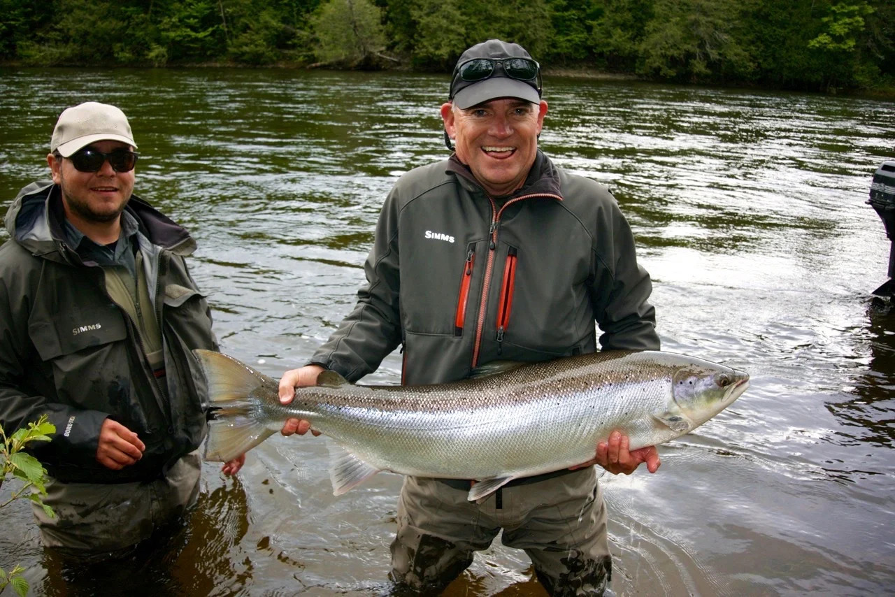 David Roberts with his first Atlantic Salmon, Congratulations David!