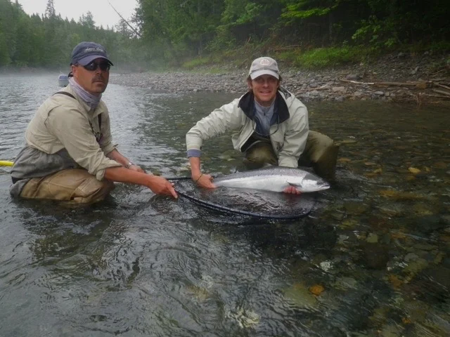 Jon Howell with Salmon Lodge guide Jean-Marc Clermont Congratulations Jon!