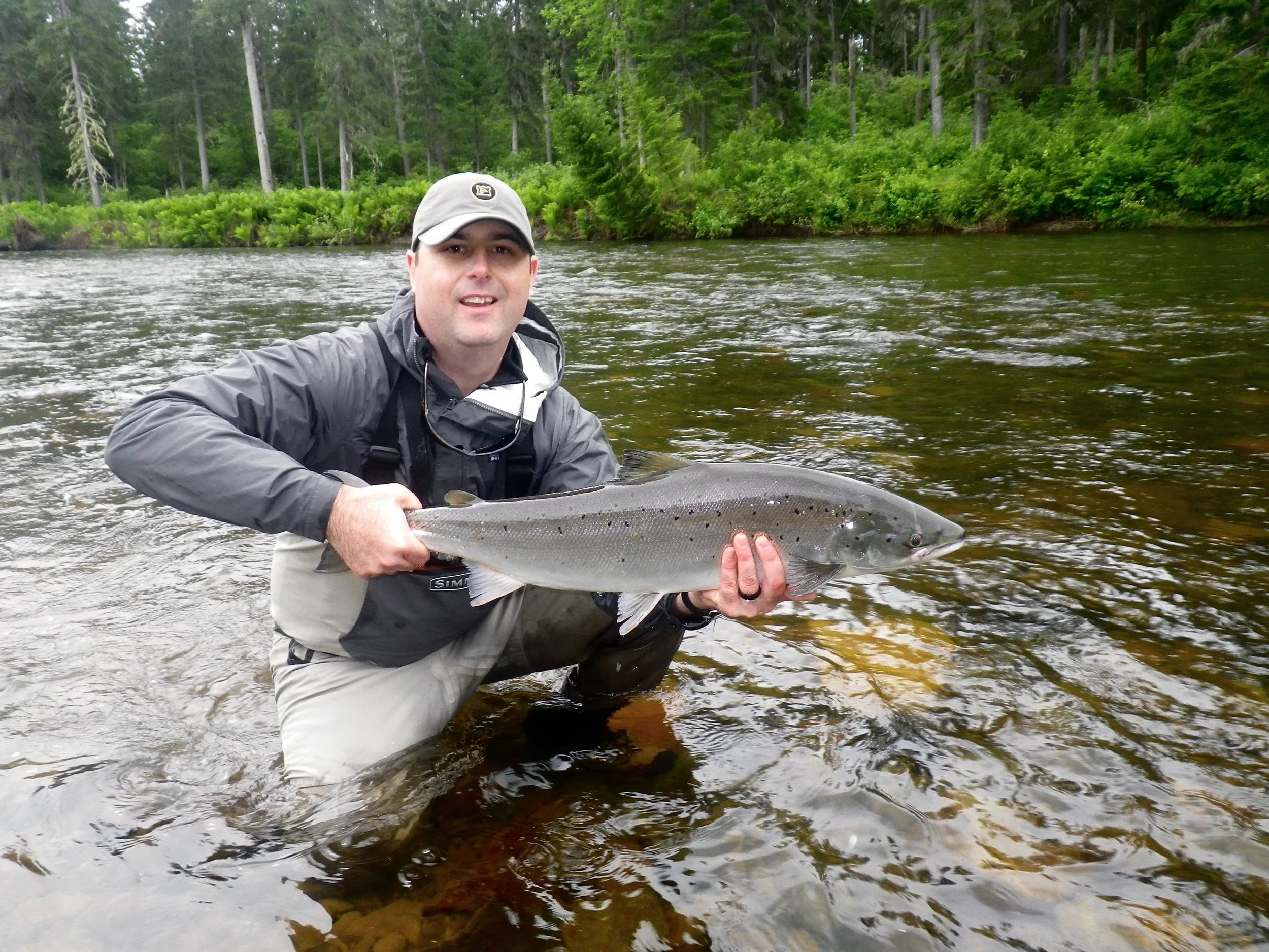 Will Doyle landed this fine salmon on the Grand Cascapedia, nice one Will!