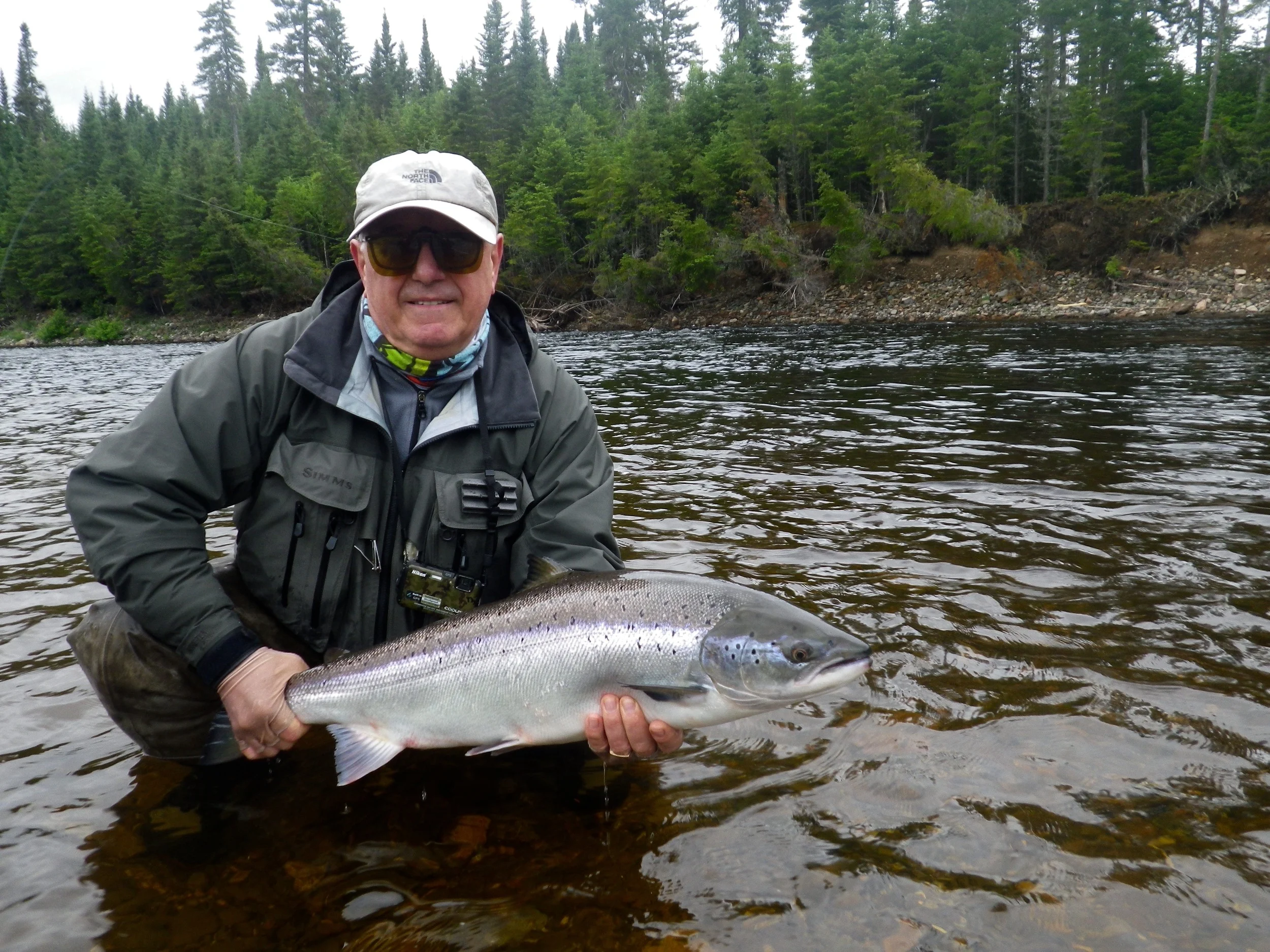 UK angler Eddie Di Biaggio with his first Atlantic Salmon from a Canadian river. Congratulations Eddie!