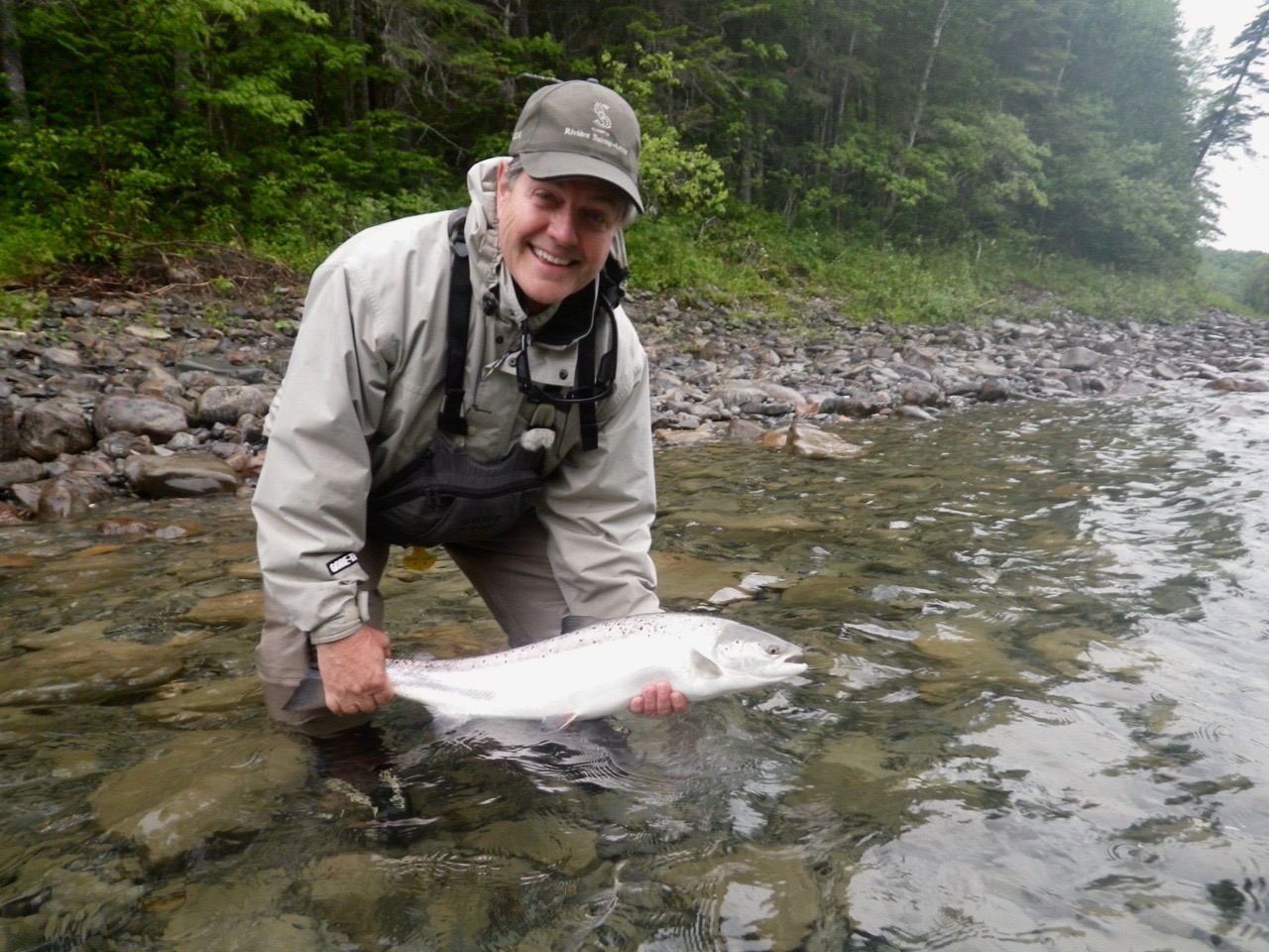 Salmon Lodge regular Raymond Langlois releases one back on the Bonaventure, Nice one Raymond!