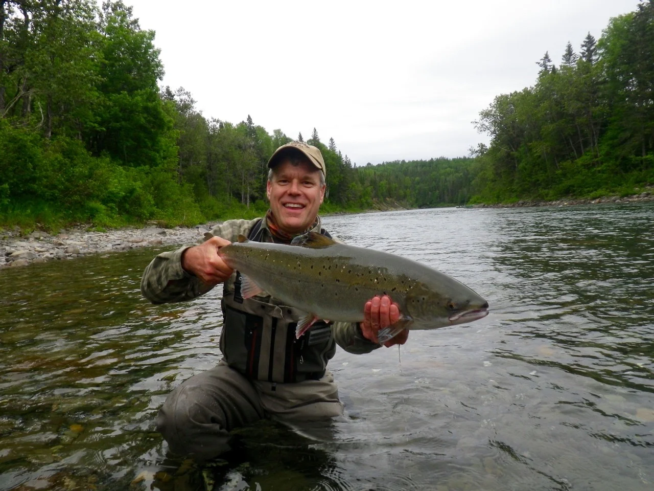 Brian Townsend cam all the way from Texas to escape the heat, but most of all to catch salmon!