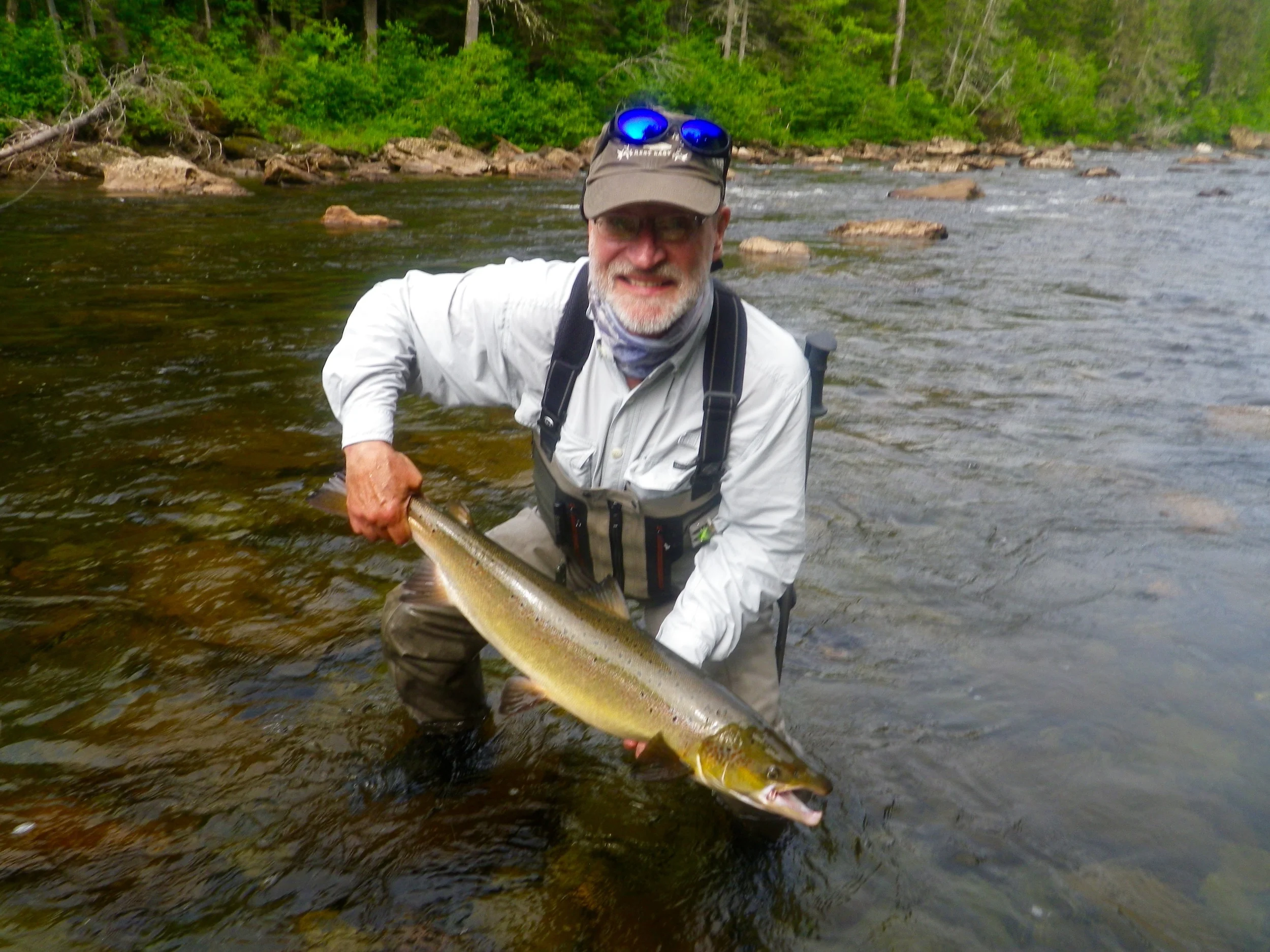 Bill Kalm with his first Grand Cascapedia salmon, Congratulations Bill!