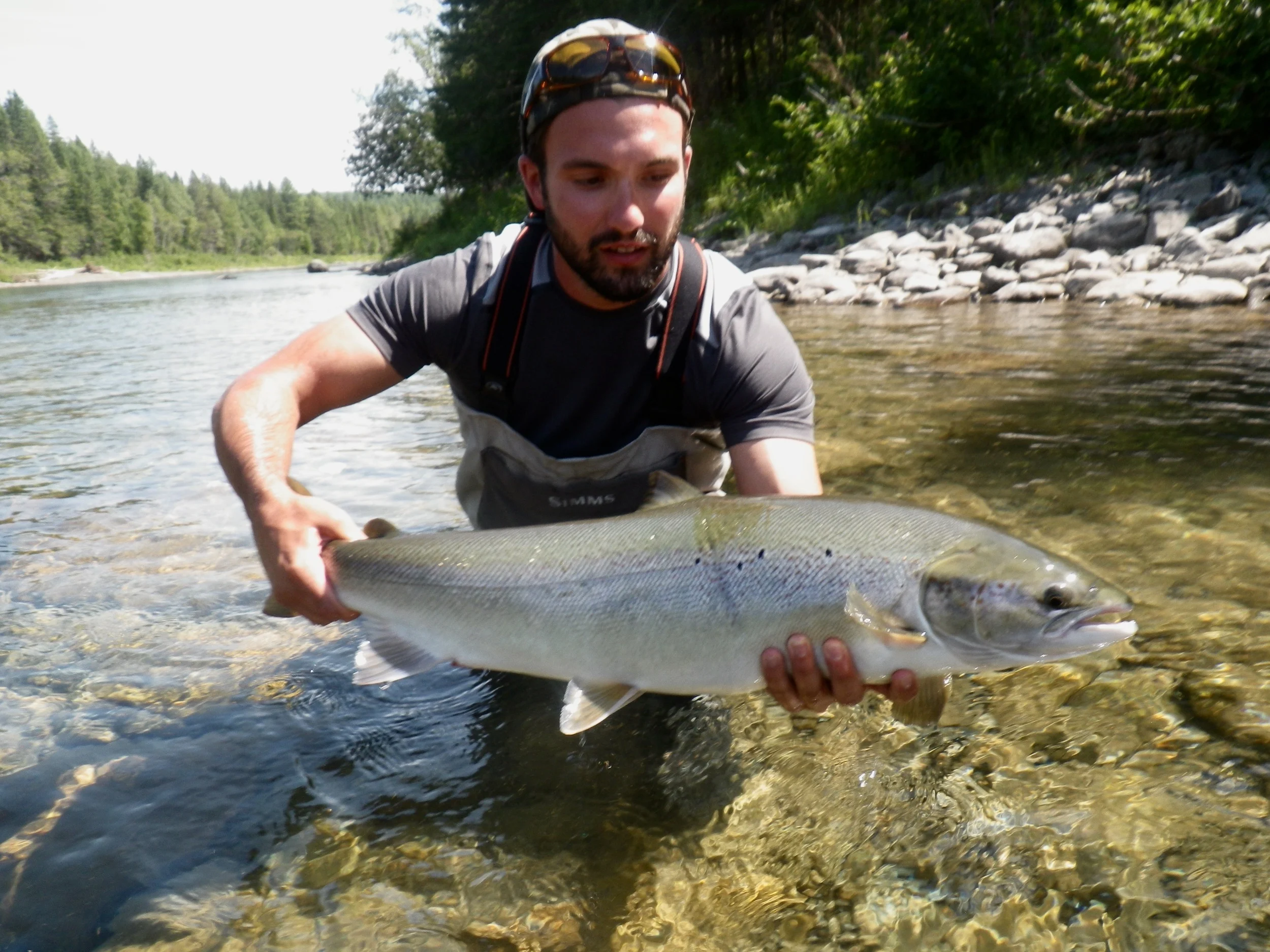 This was Kyle Mahoney's first trip to salmon Lodge, not his last, Nice salmon Kyle!