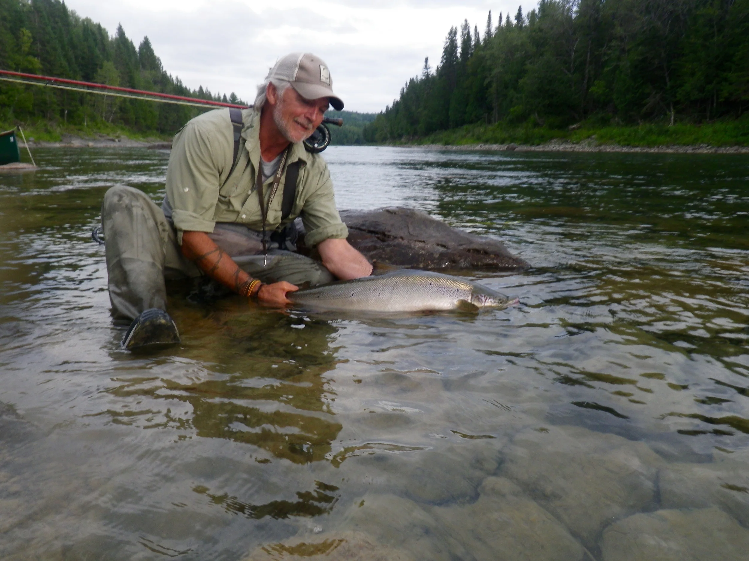 Henrik Mortensen with yet another salmon, he sure know how to catch them, Nice one Henrik.