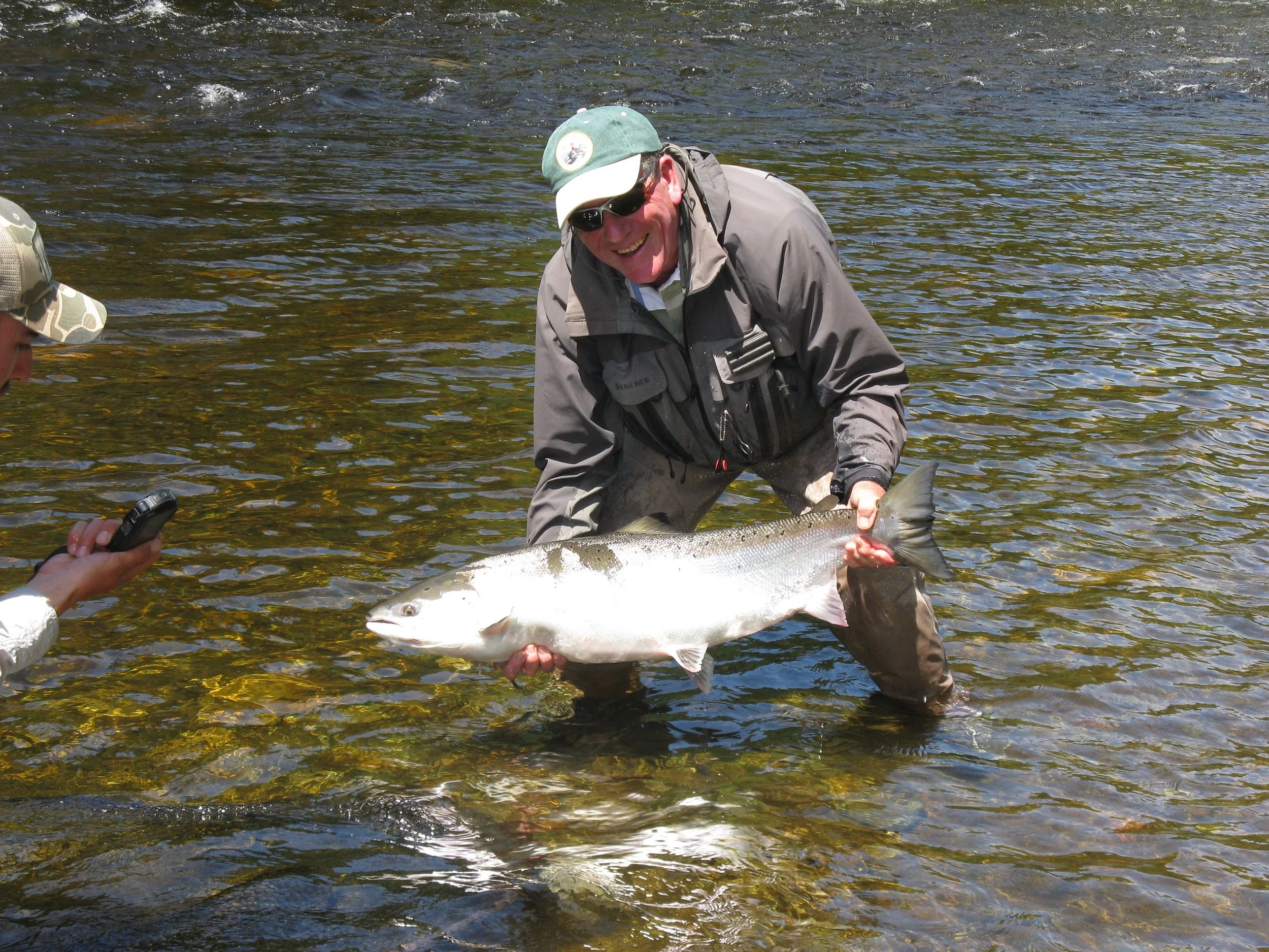 William Durlacher puts another one back on the Grand Cascapedia, Nice Salmon William!