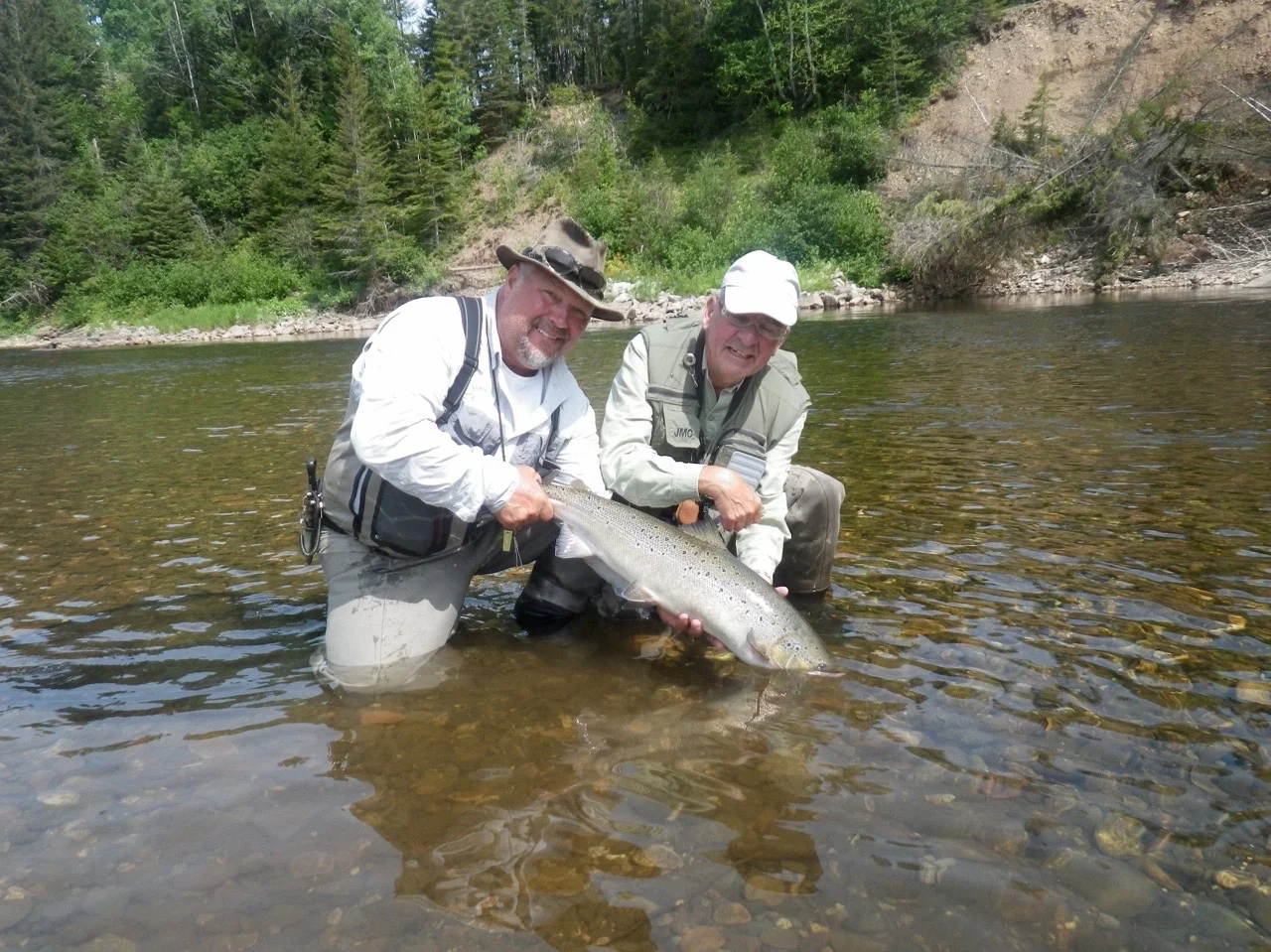 Phillip Hasson from France with his first Atlantic salmon, congratulations Phillip!