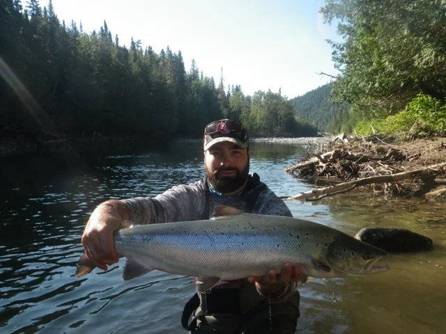 Marc Andre Bourdon landed this fine salmon on the Bonaventure, Nice one Marc, Congratulations!