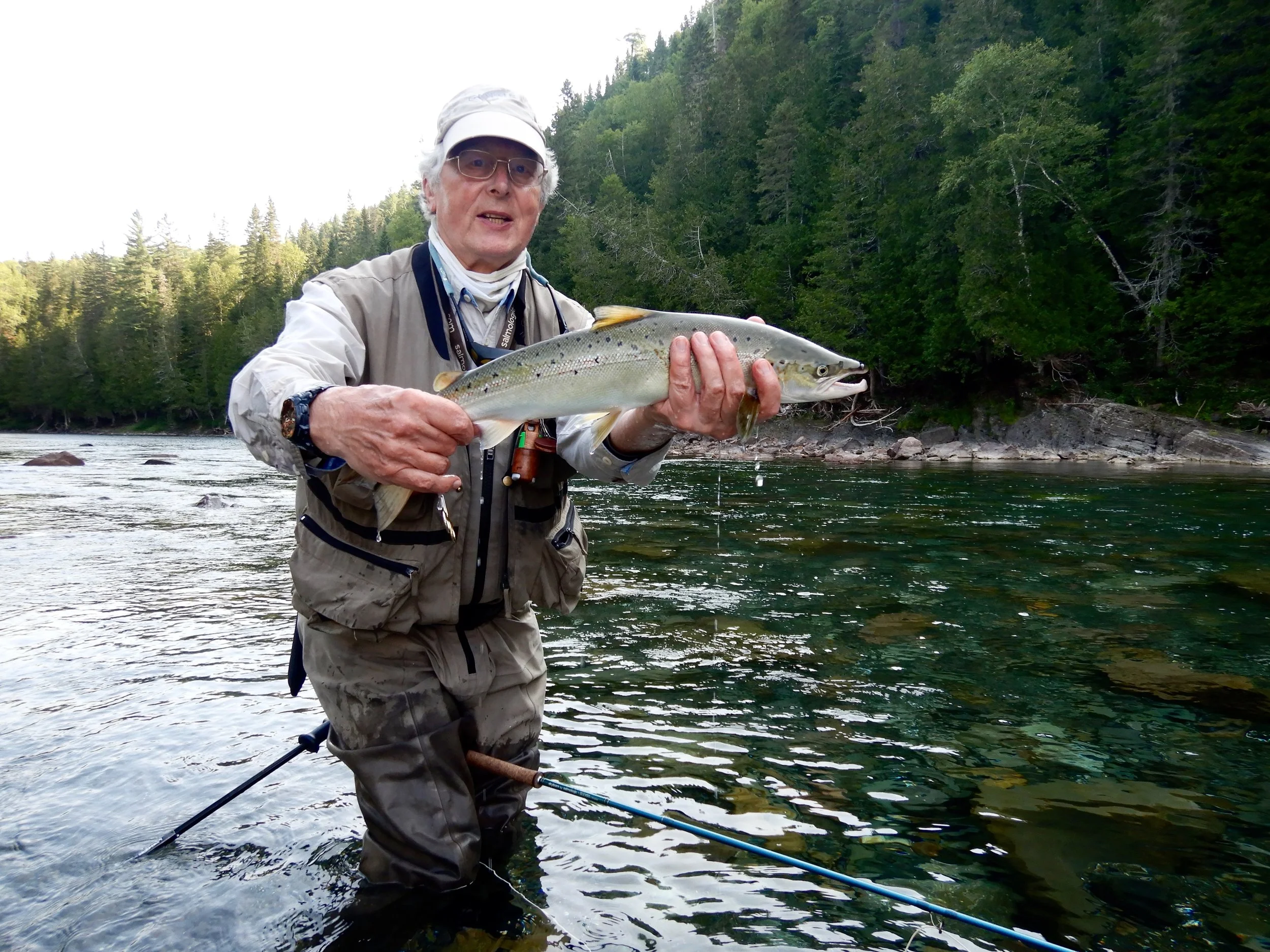 Tim Ingram is no stranger to Salmon Lodge or salmon fishing, nice start to the week. Well done Tim.