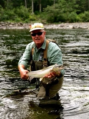 Harvey Wheeler with his first Cascapedia salmon, nice one Harvey!