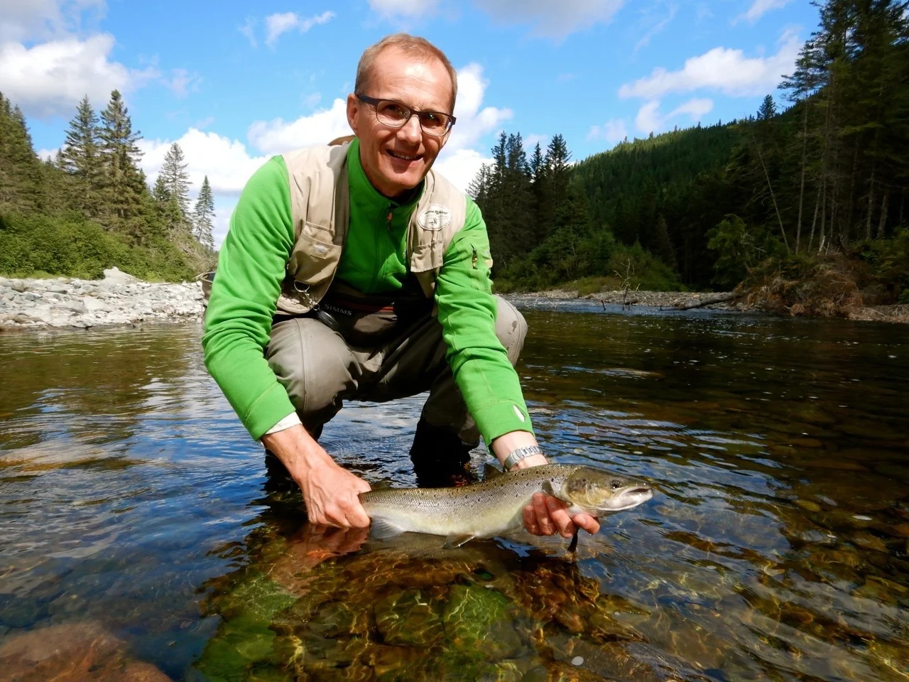This was Nico Bogaert's first trip to Canada and his first salmon, nicel one Nico, see you in 2019