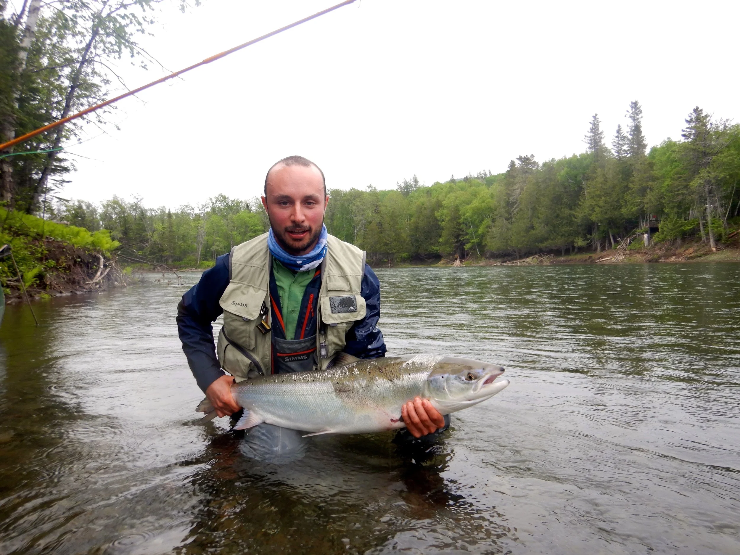 Filippo Battino came all the way from Italy to catch his first Grand Cascapedia salmon, way to go Filippo !