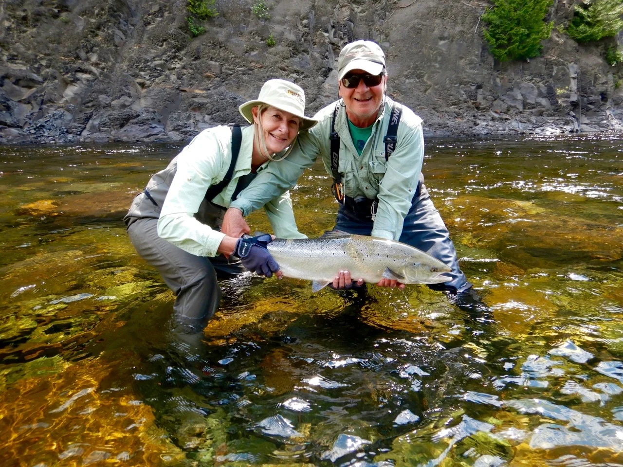 Jeannie Pelletier and our Master guide Clement Bernier make a fine team. well done Jeannie!