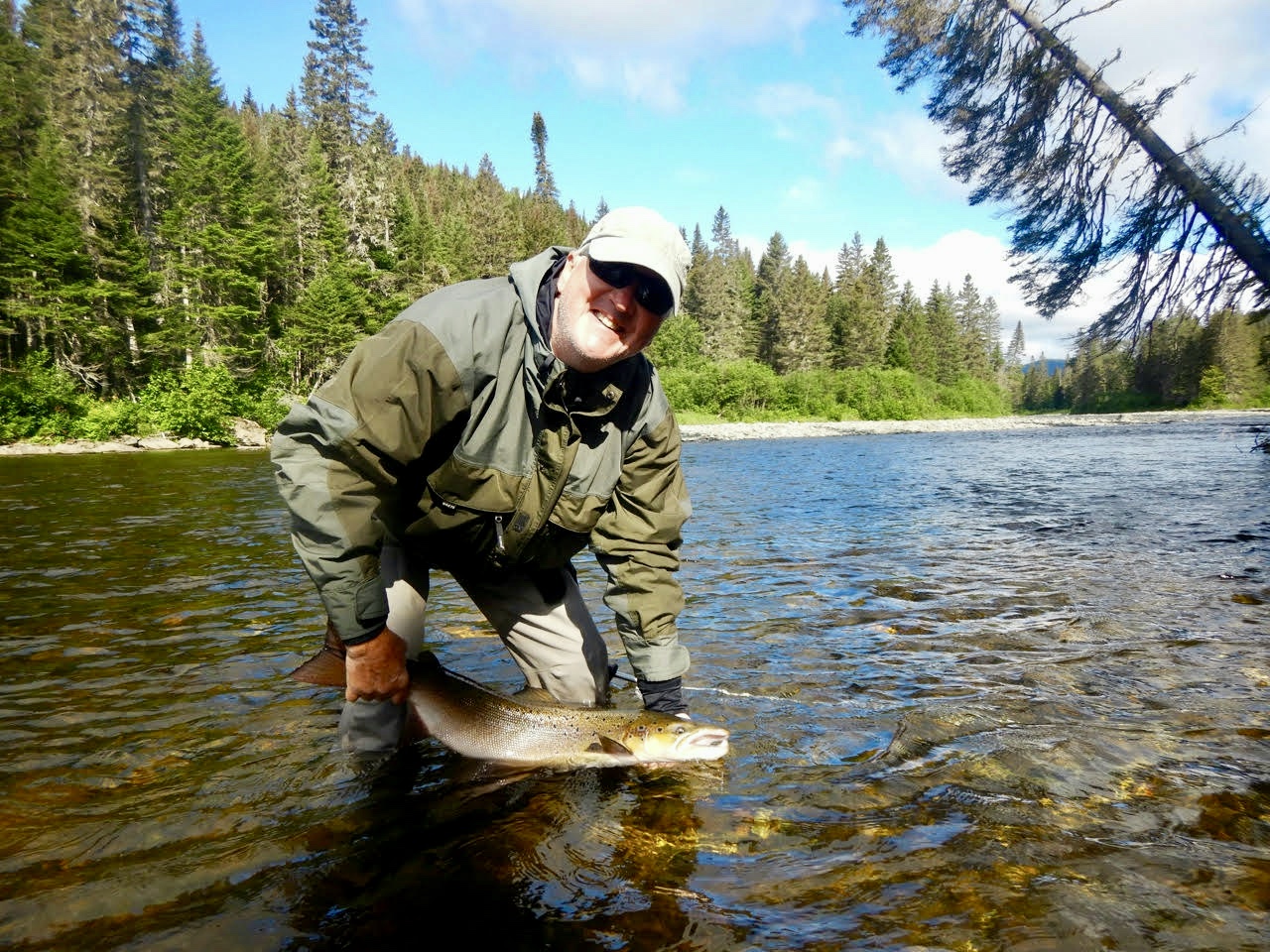 All his hard work and dedication has paid off! Here is Peter Jones releasing his overdue catch back into the Grand Cascapedia! Congrats Peter! We are so happy for you!