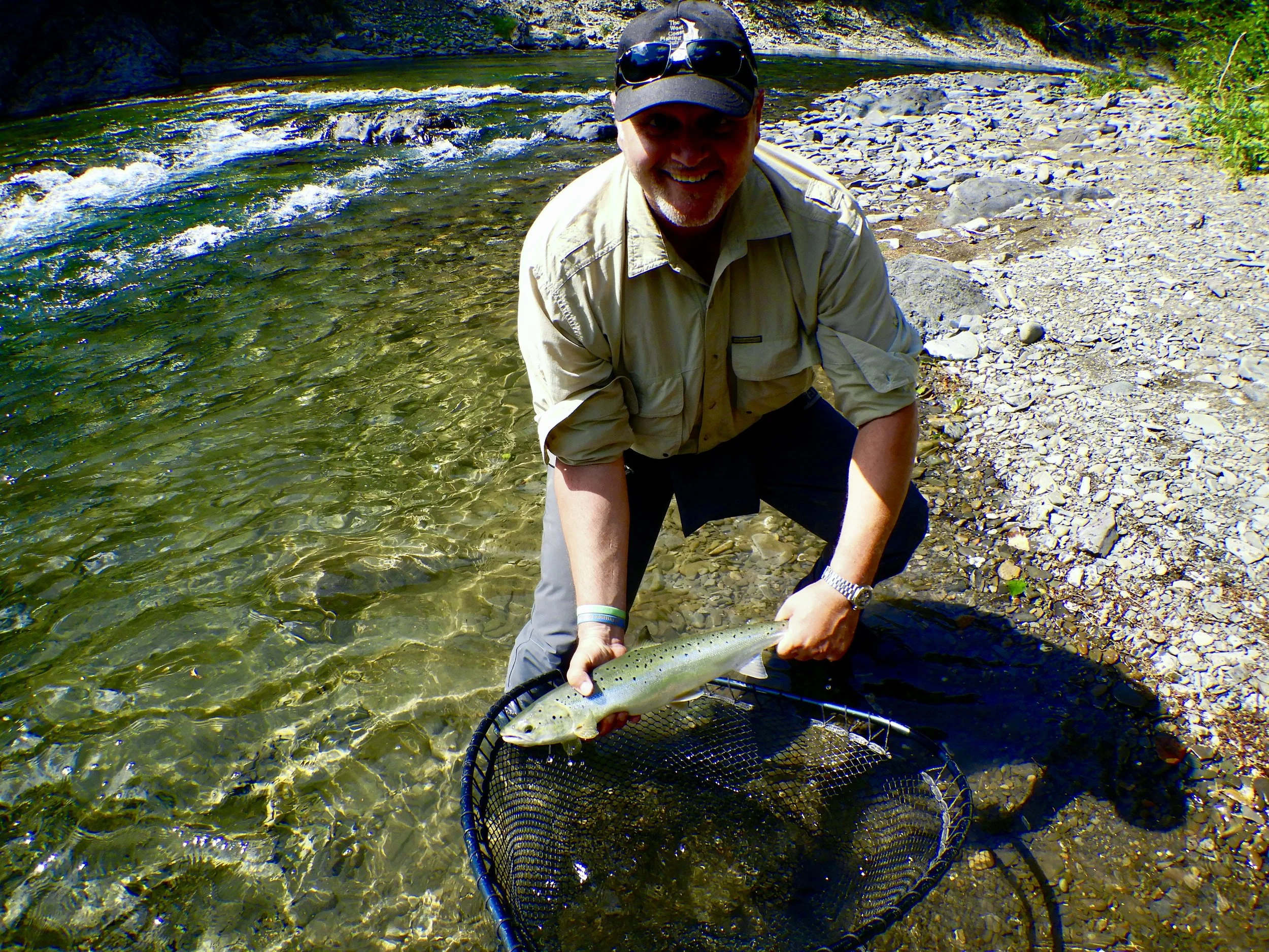 Our dear new friend Raffaele DelliColli released a great grilse back into the Bonaventure during his first stay at Salmon Lodge! See you again next year Raffaele!