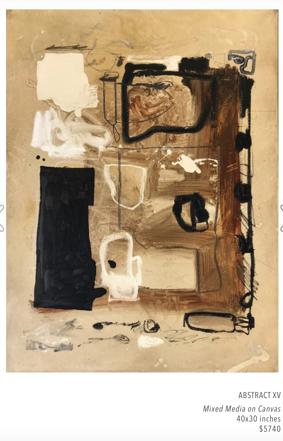 40” x 30” abstract. Oil, oil pastel and charcoal.