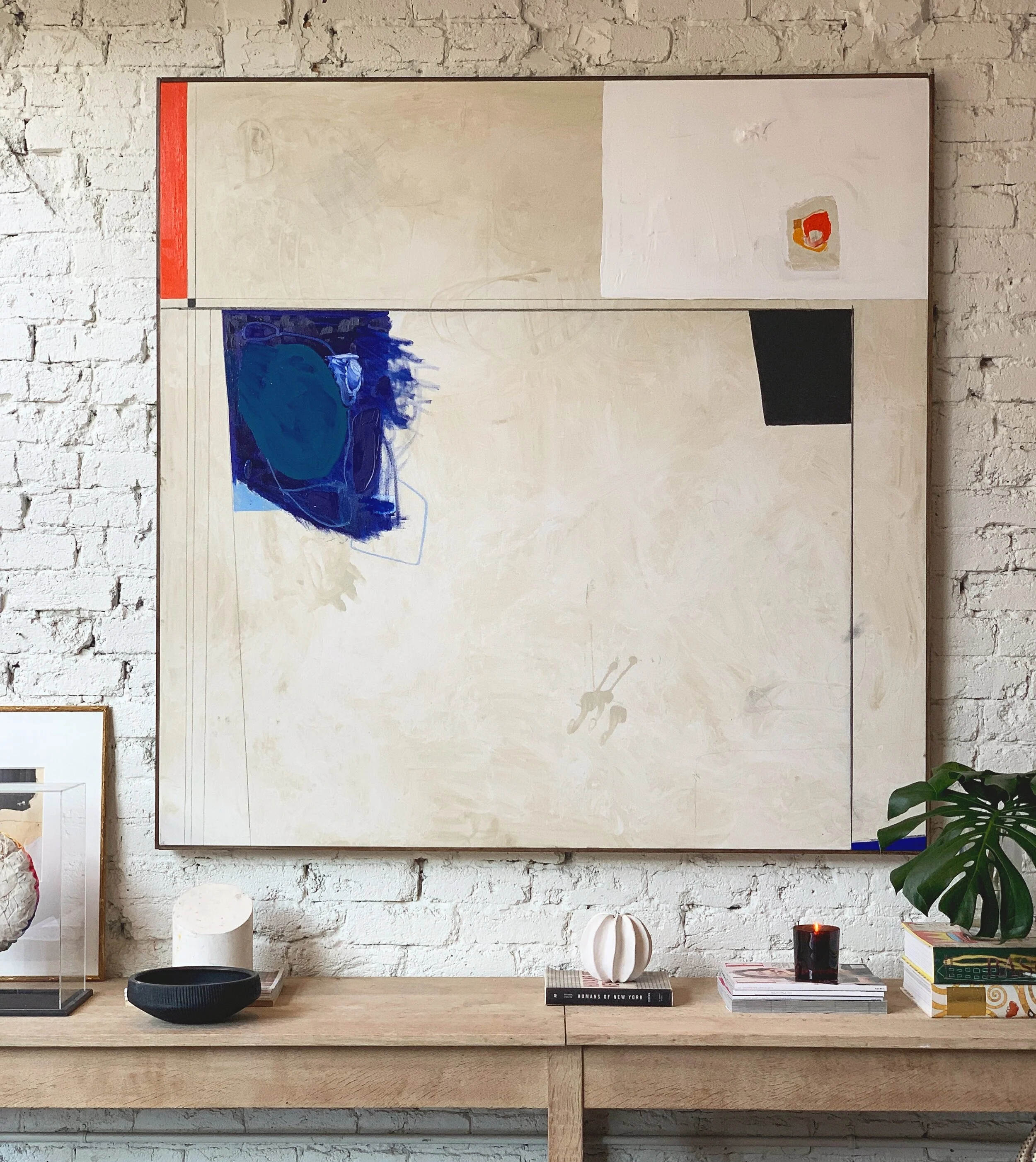 60" x 60" abstract painting on canvas