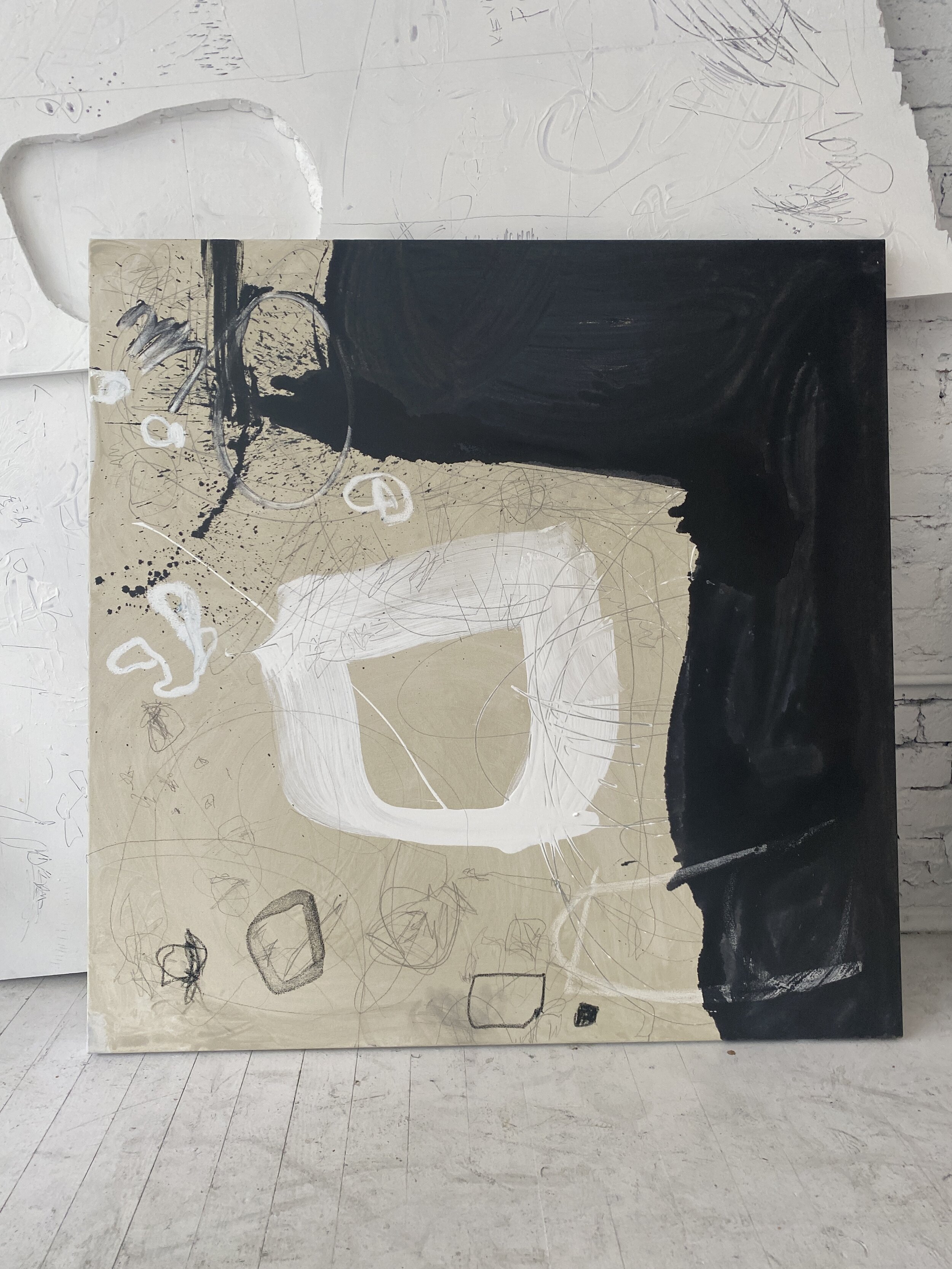 48" x 48" abstract painting on canvas