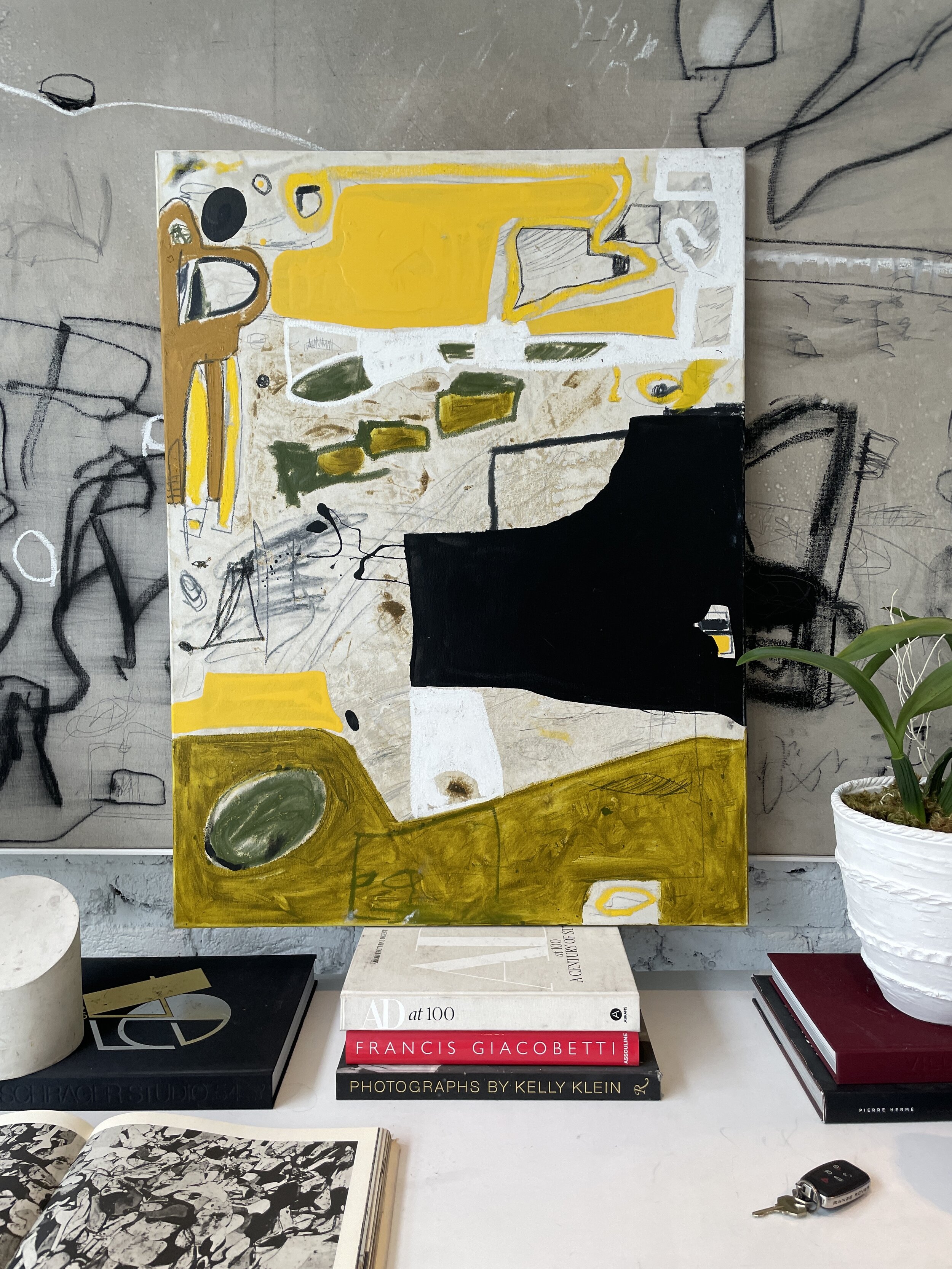 30" x 40" mixed media oil and acrylic on canvas