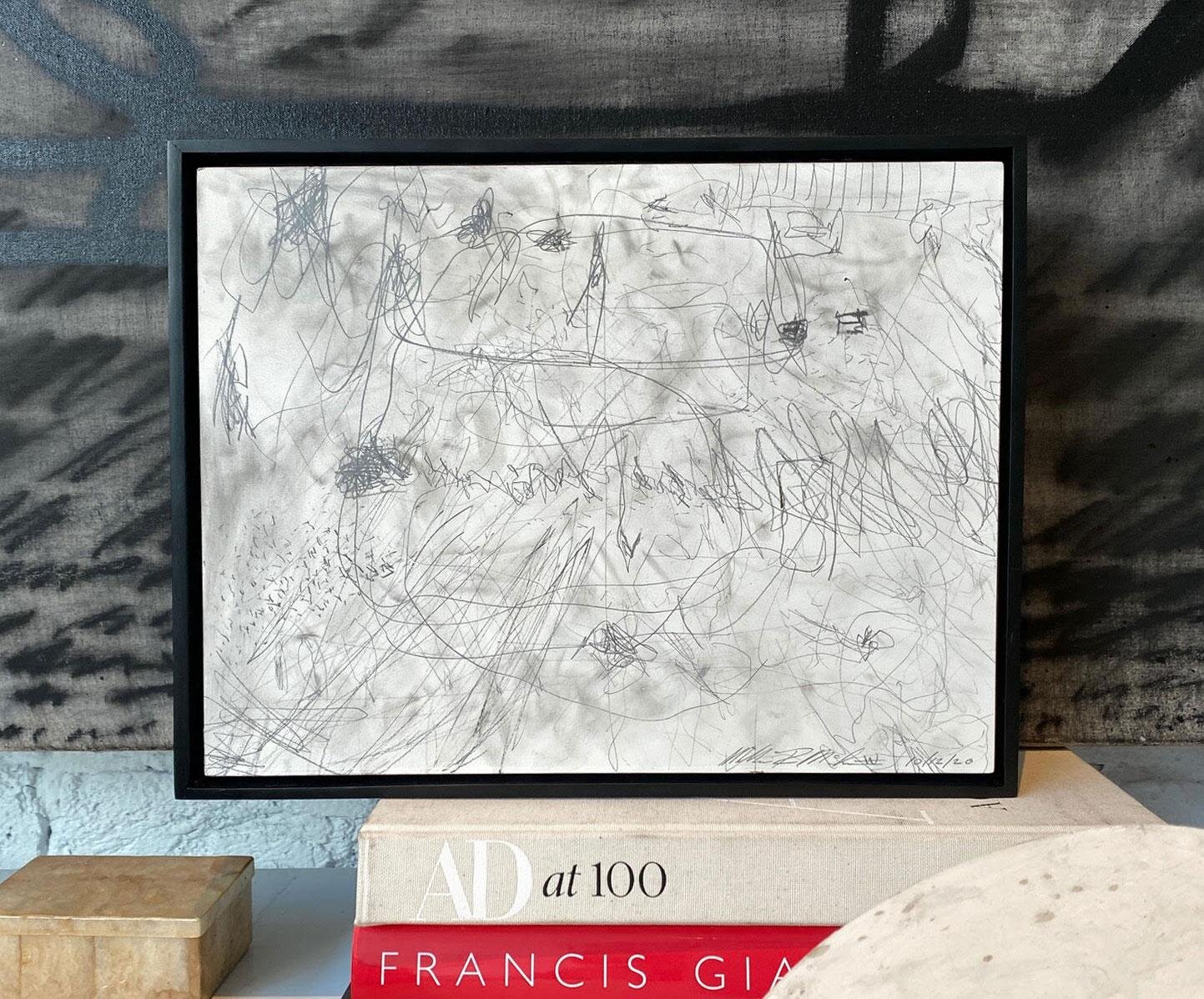 15" x 12" Framed pencil drawing on panel.