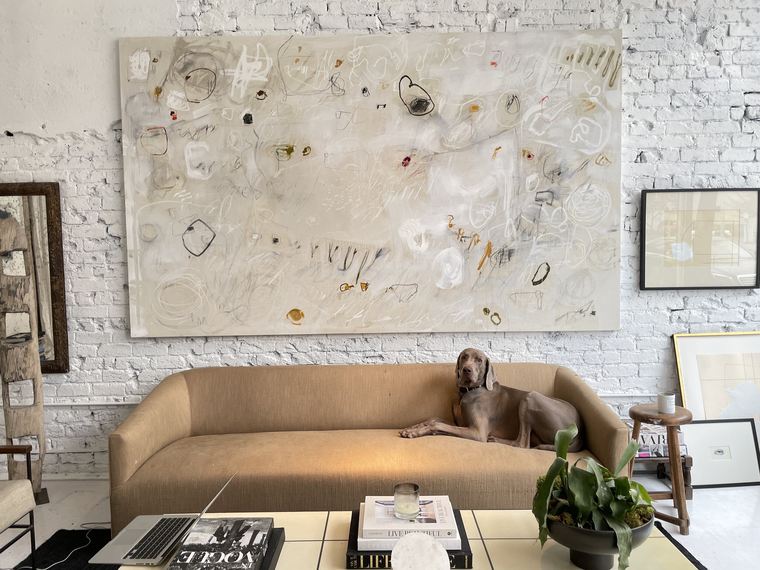 120" x 72" abstract painting on canvas