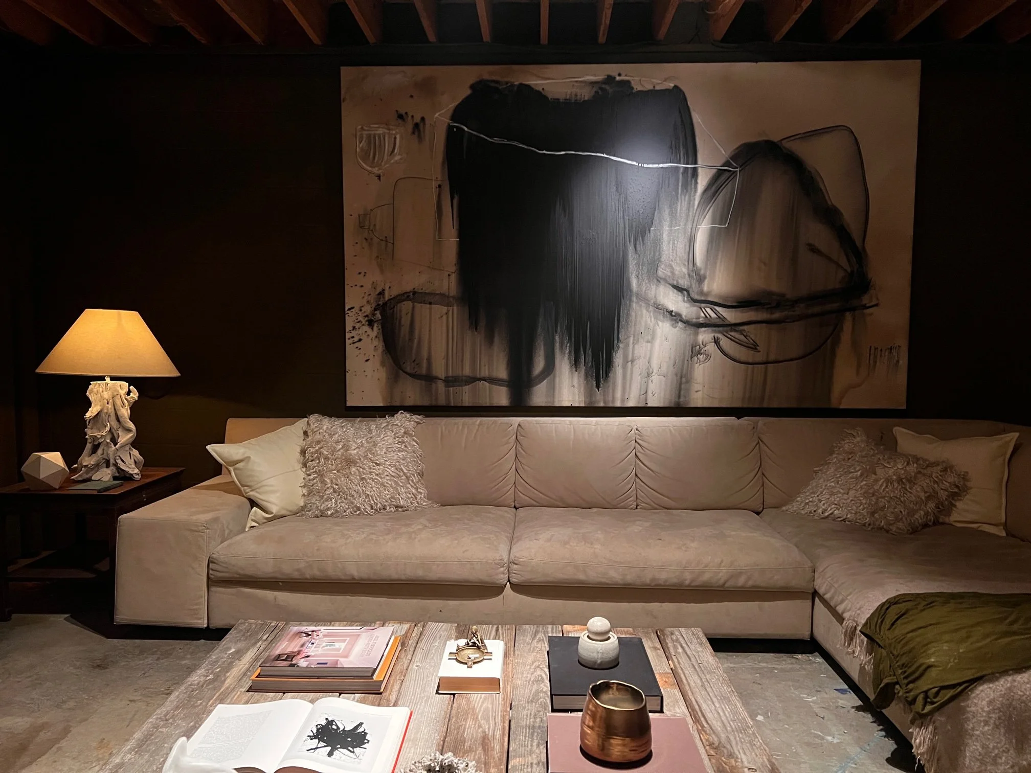 120” x 72” mixed media abstract on canvas