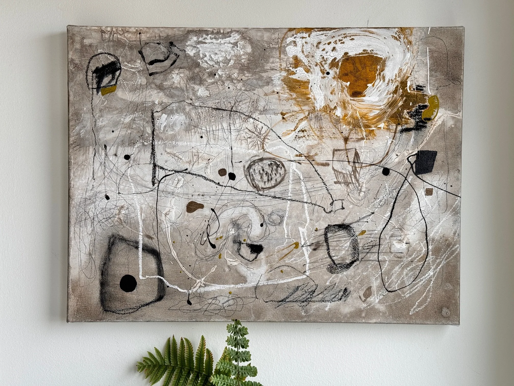 18" x 24" abstract painting on canvas