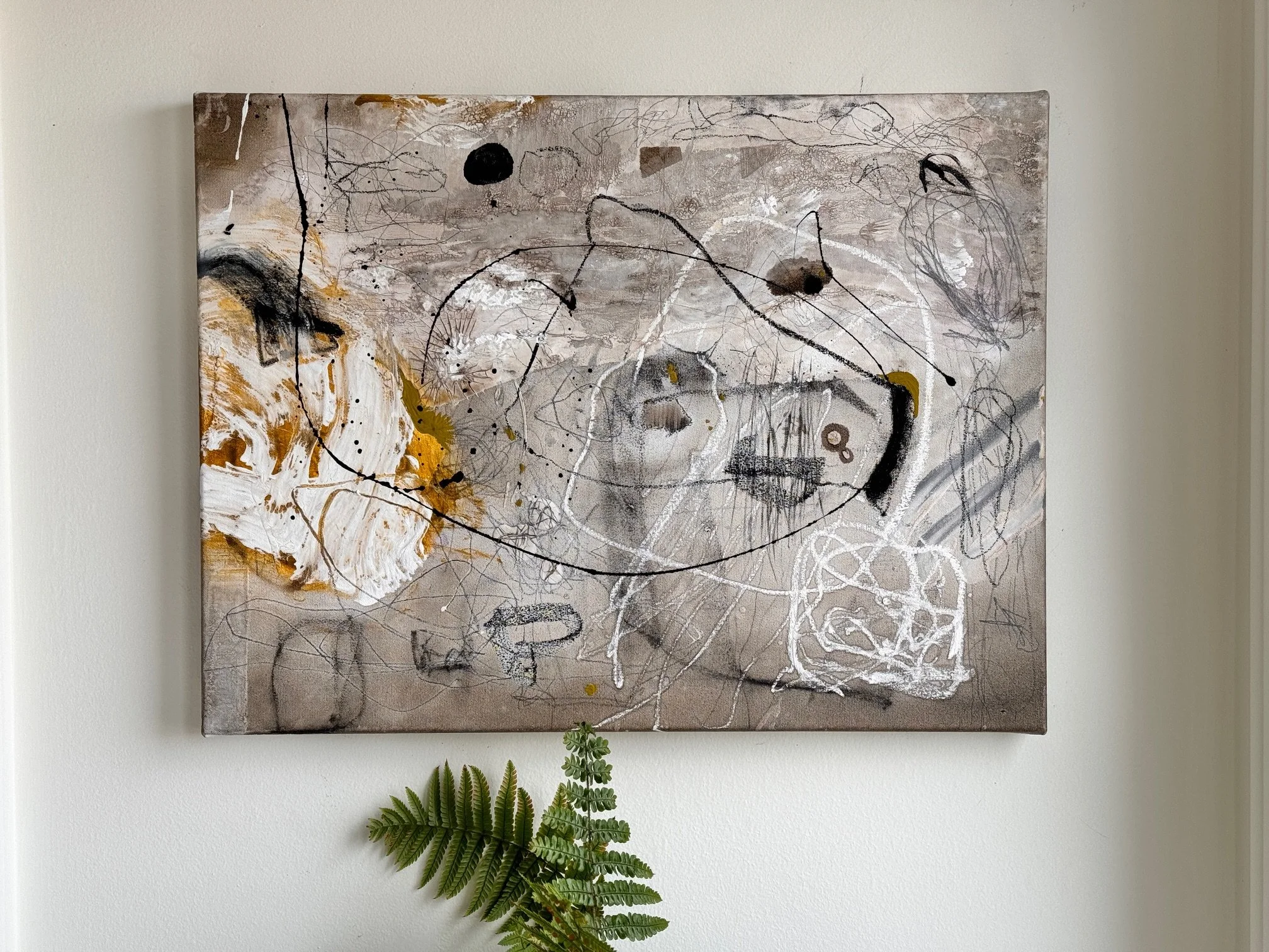 18" x 24" abstract painting on canvas
