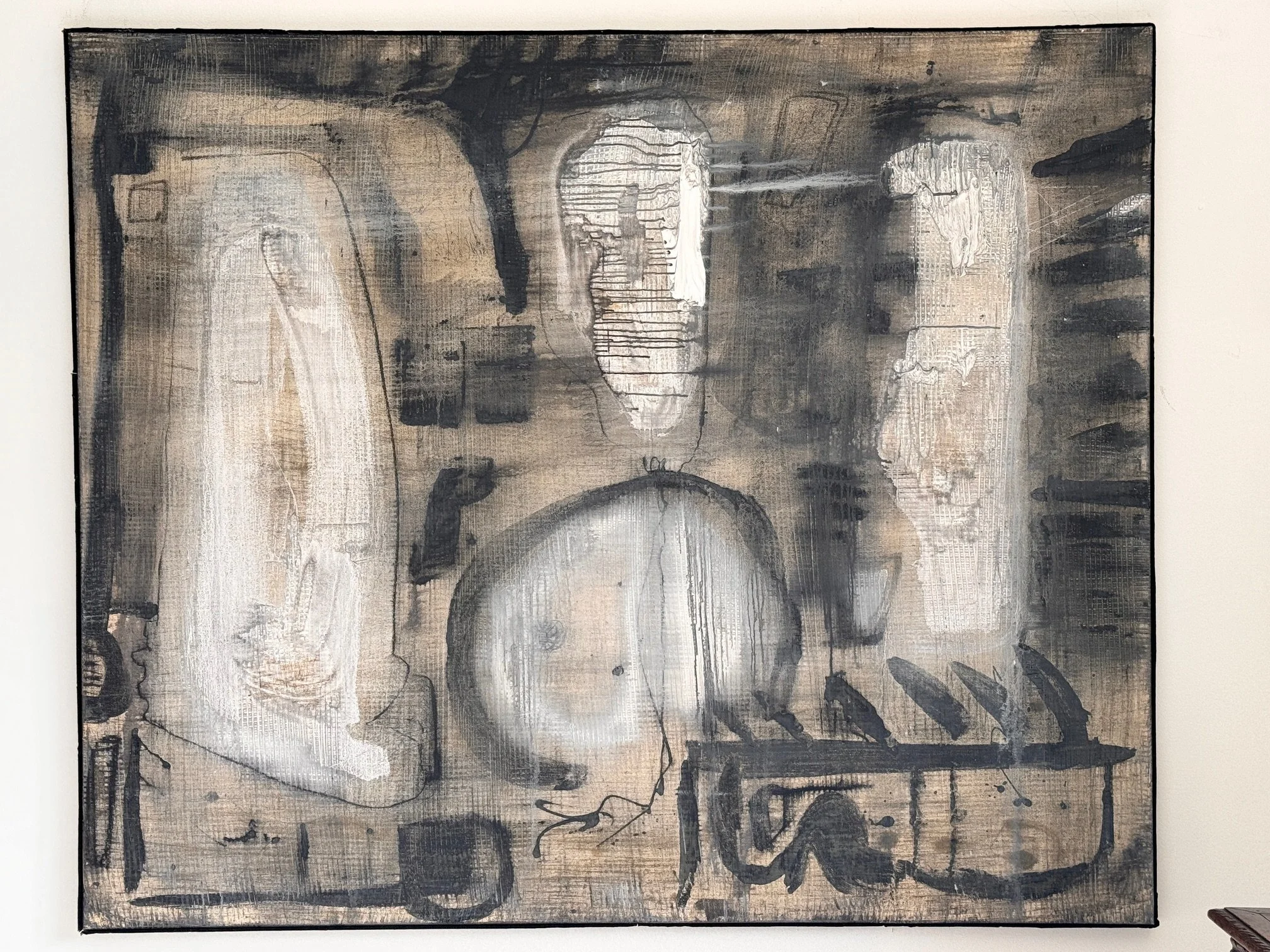 60" x 72" abstract mixed media on canvas